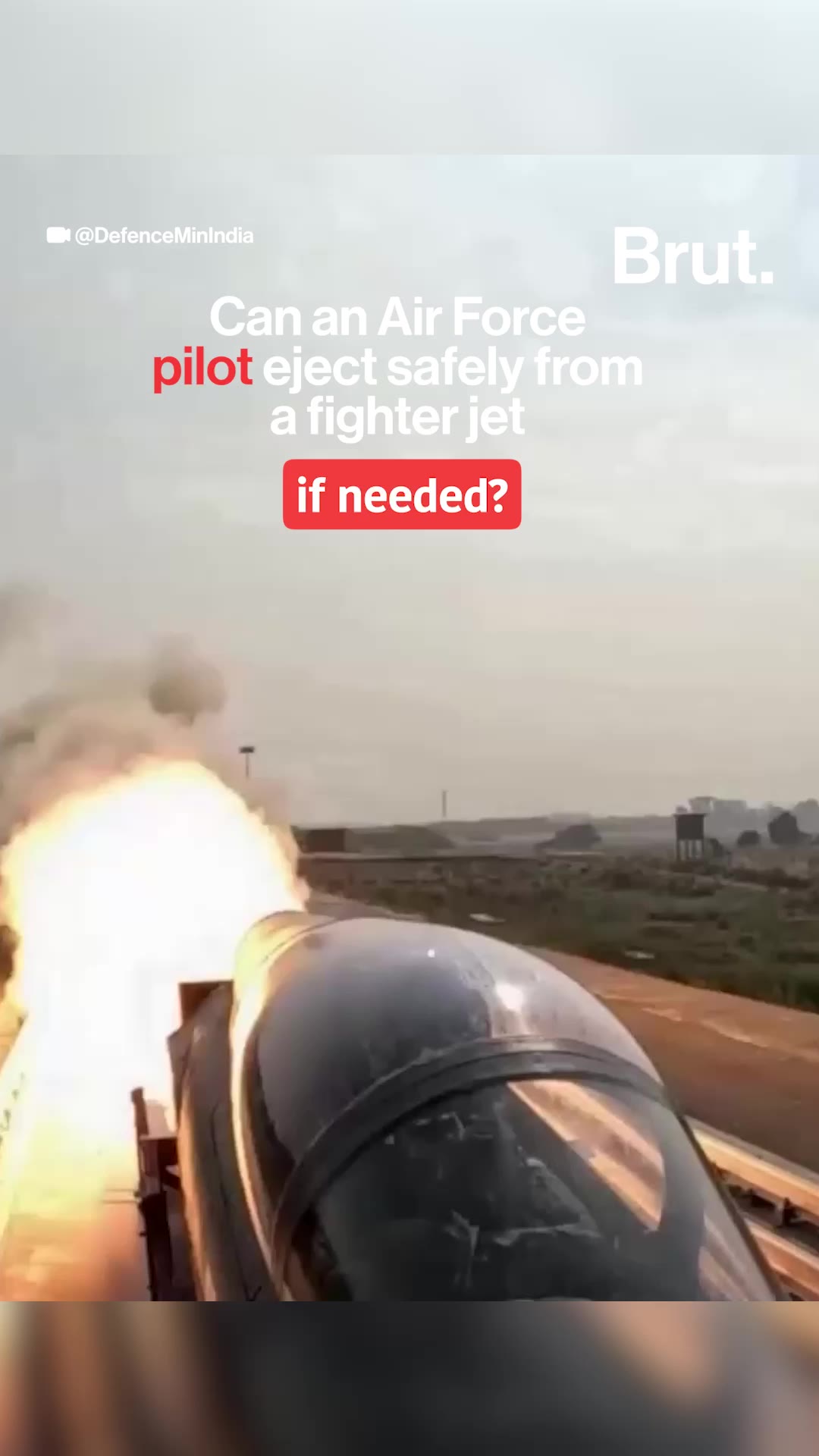 Watch this pilot ejecting from a fighter jet in action