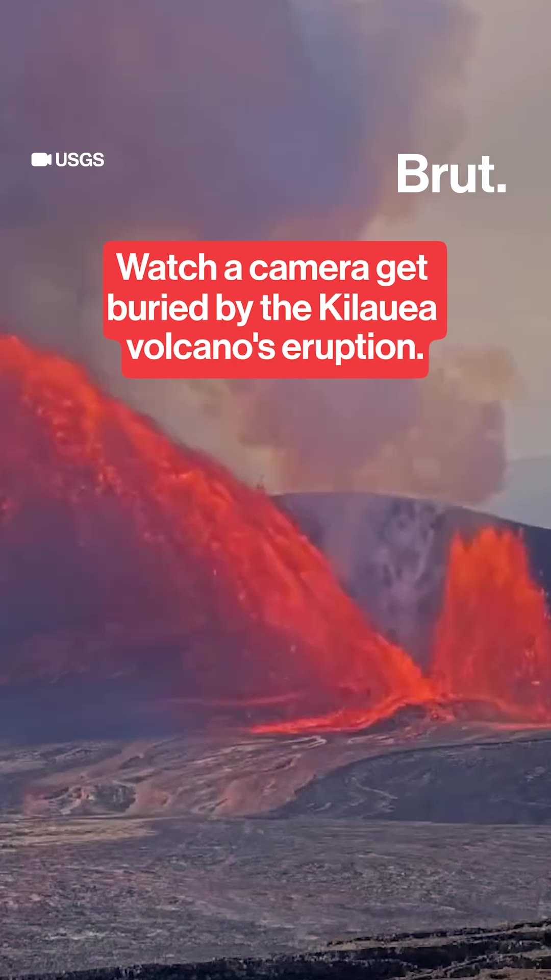 Kilauea volcanic eruption buries an on-site camera.