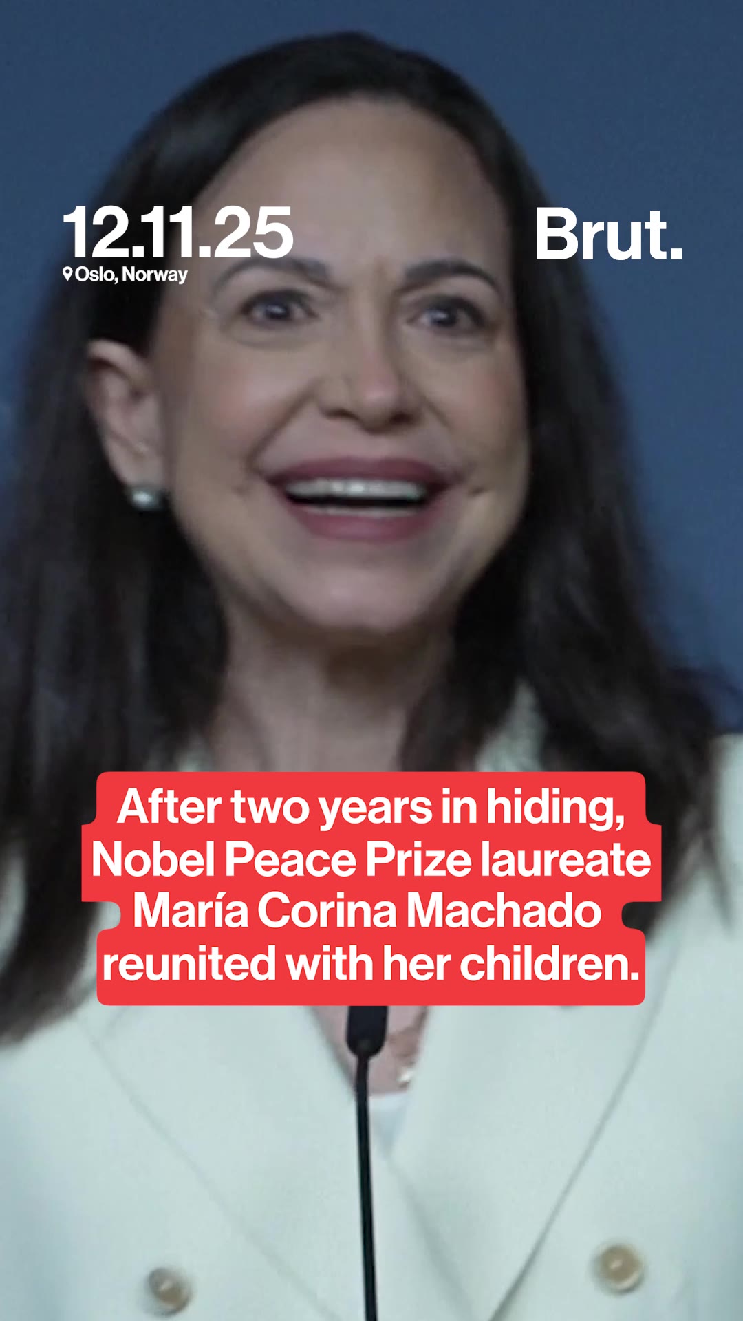 After two years in hiding,Nobel Peace Prize laureate María Corina Machado reunited with her children. 