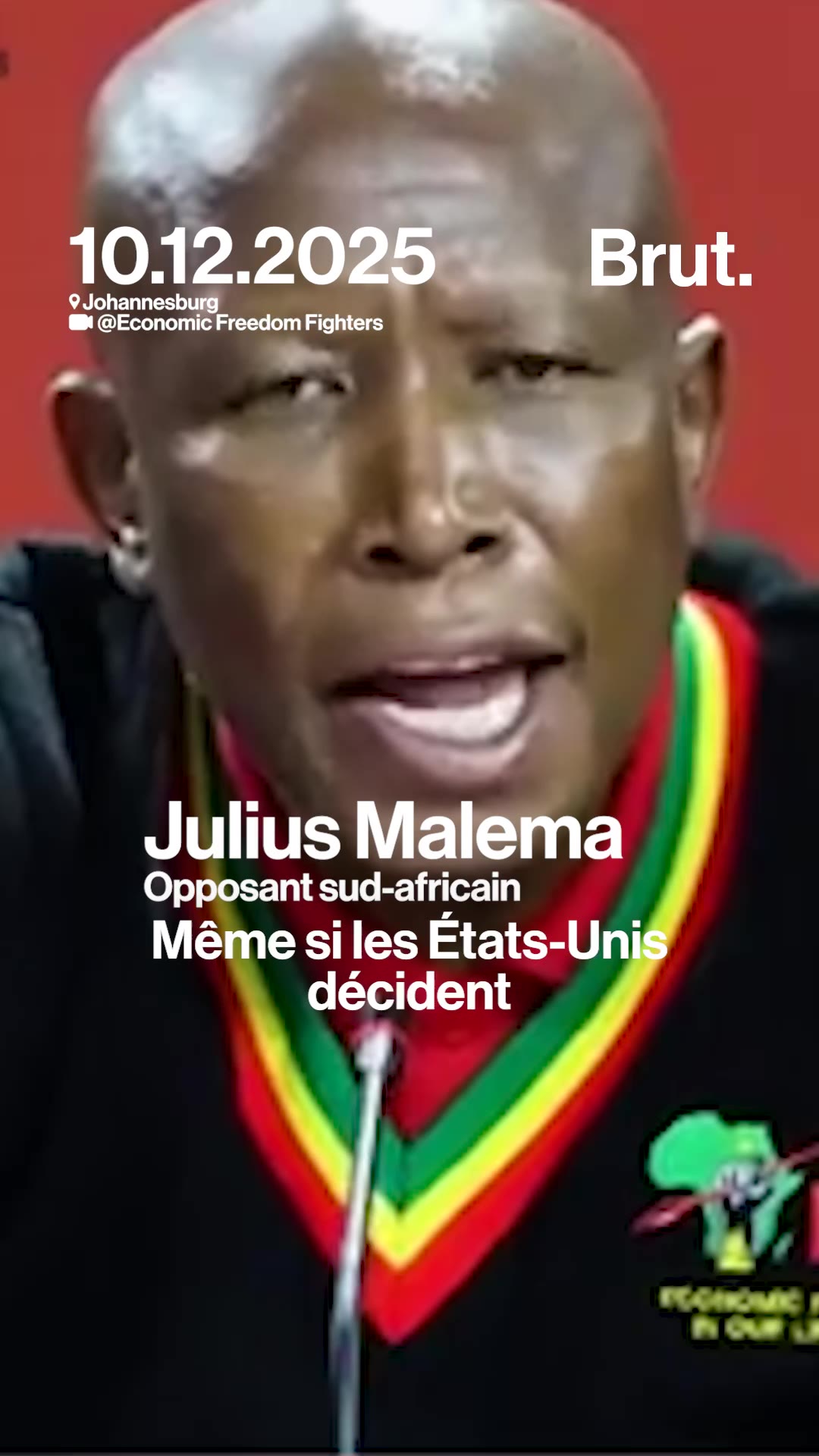 🇿🇦 "Si les États-Unis décident de m’interdire l’entrée sur leur territoire, je me rendrai au Botswana ou au Nigeria."