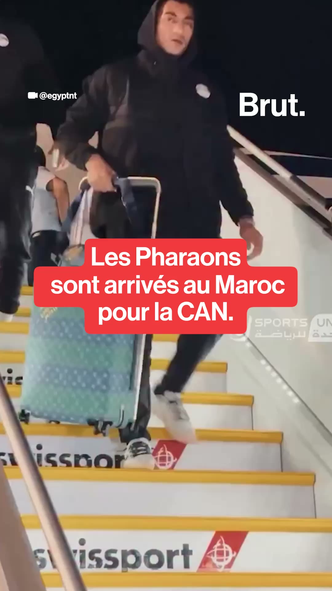 Les Pharaons arrivent au Maroc pour la CAN 2025. 