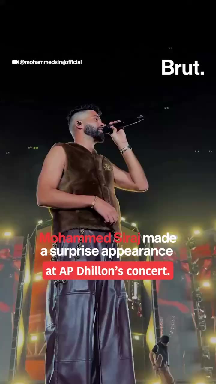 Mohammed Siraj made a surprise appearance at AP Dhillon’s concert