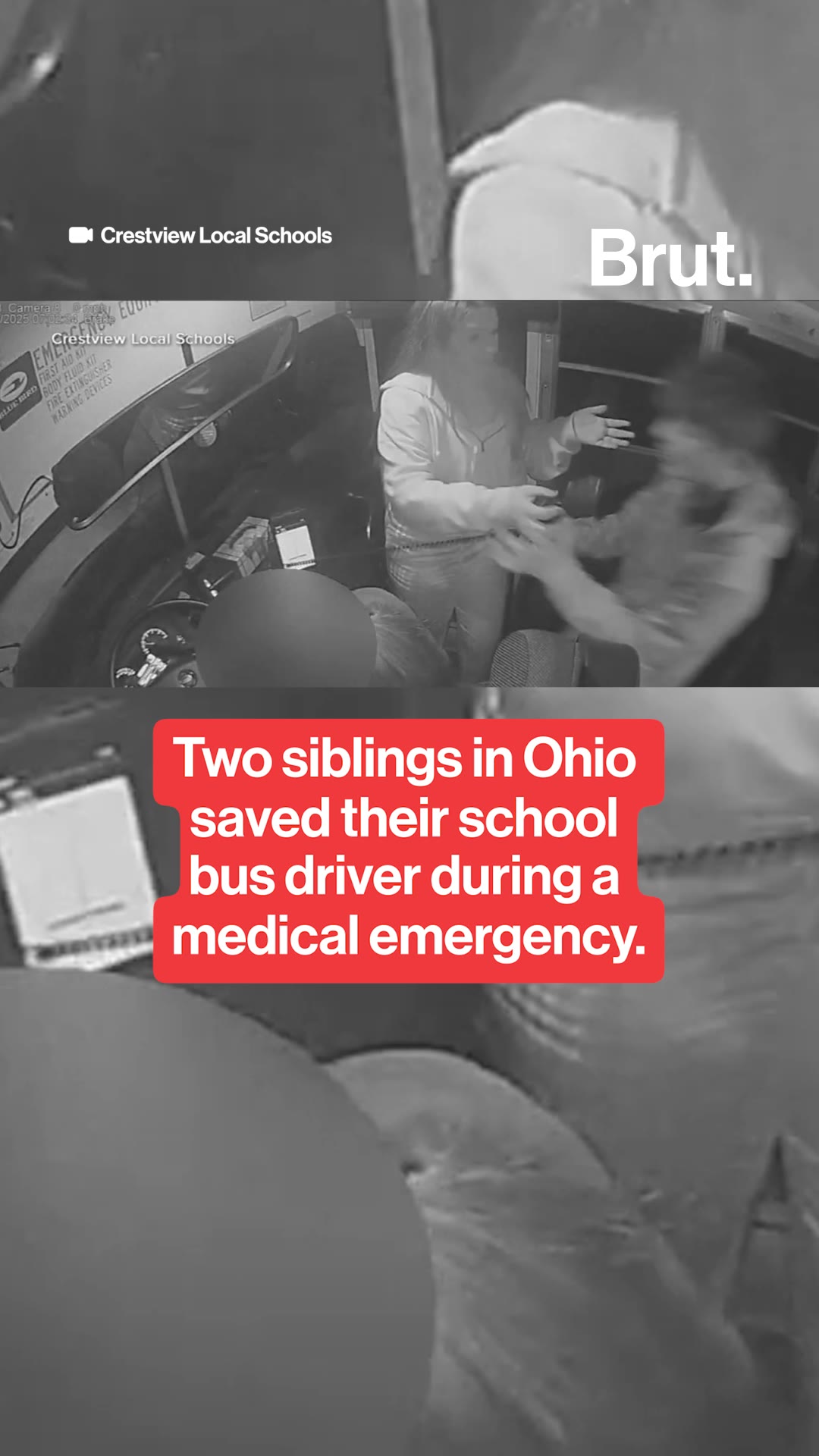 Two siblings in Ohio saved their school bus driver during a medical emergency.