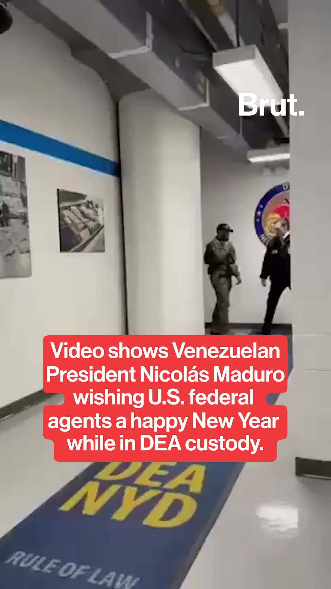 Maduro wishes federal agents a "happy New Year" while in U.S. custody.