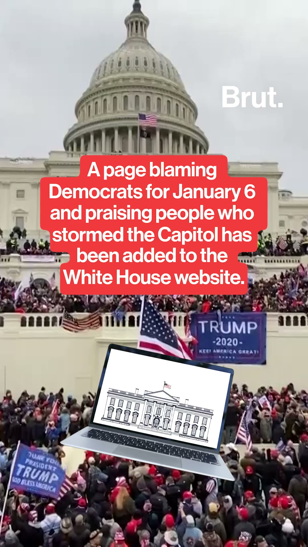 White House adds controversial January 6 page to its website.