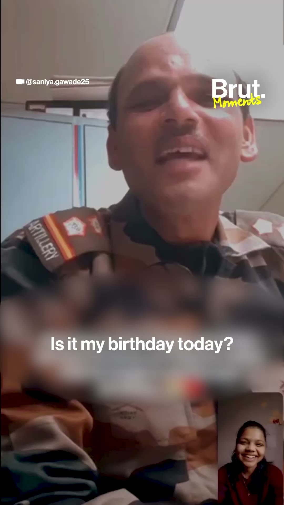 Indian Army soldier gets birthday reminder from daughter