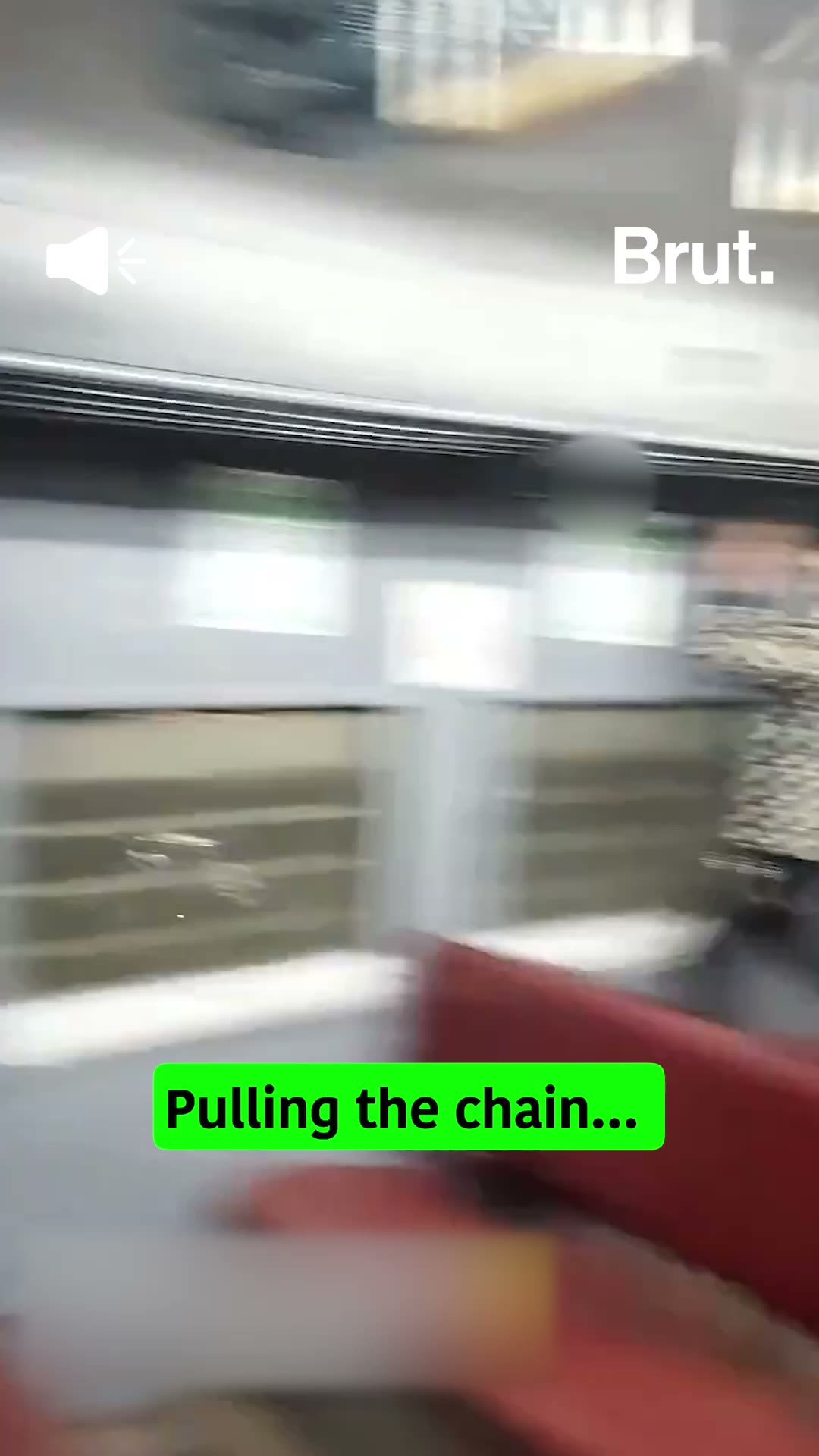 Youths perform dangerous stunts on train