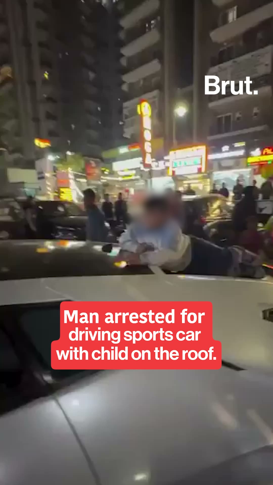 Man arrested for stunt with kid