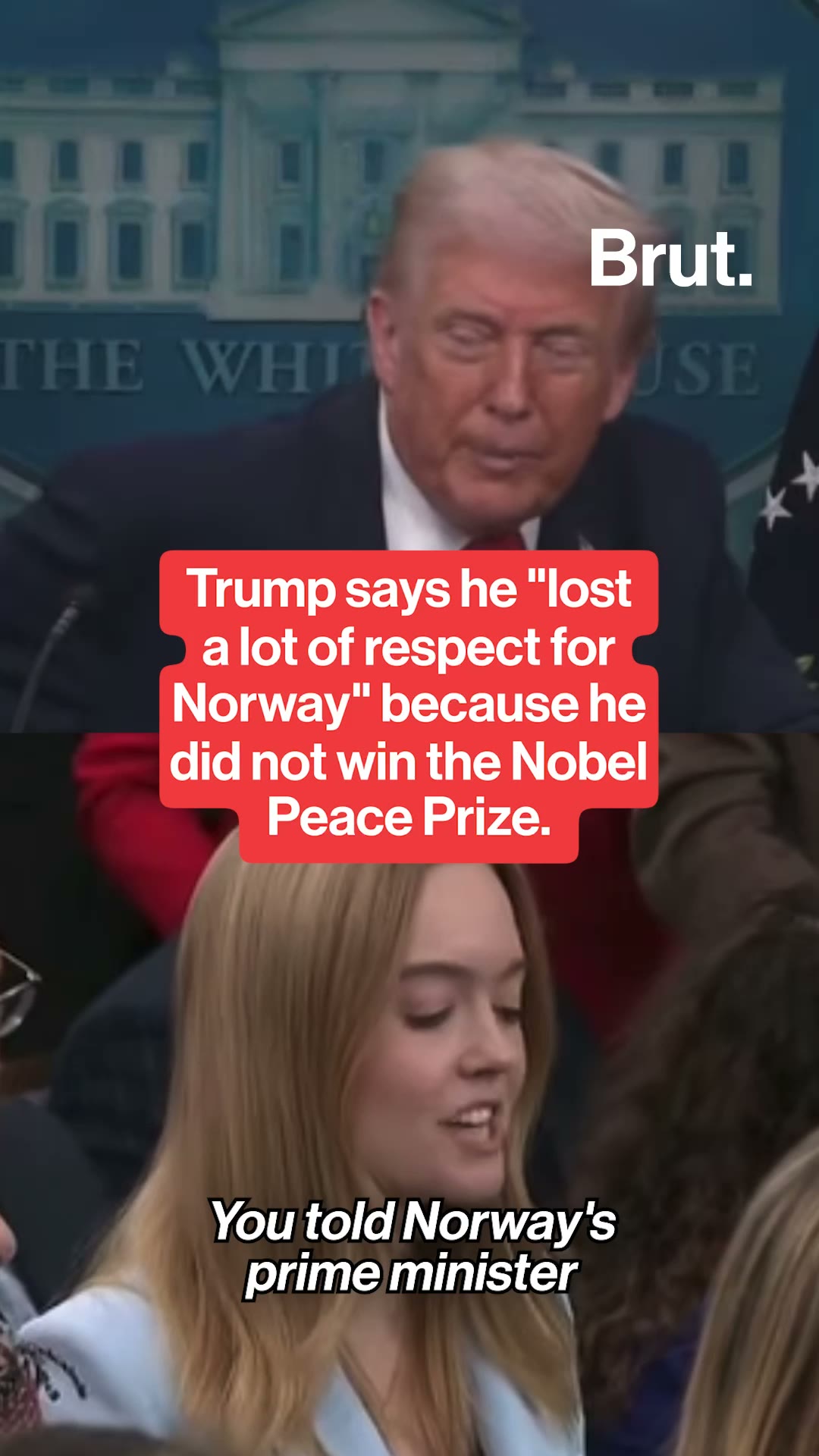 Trump criticizes Norway because he was not awarded the Nobel Peace Prize.