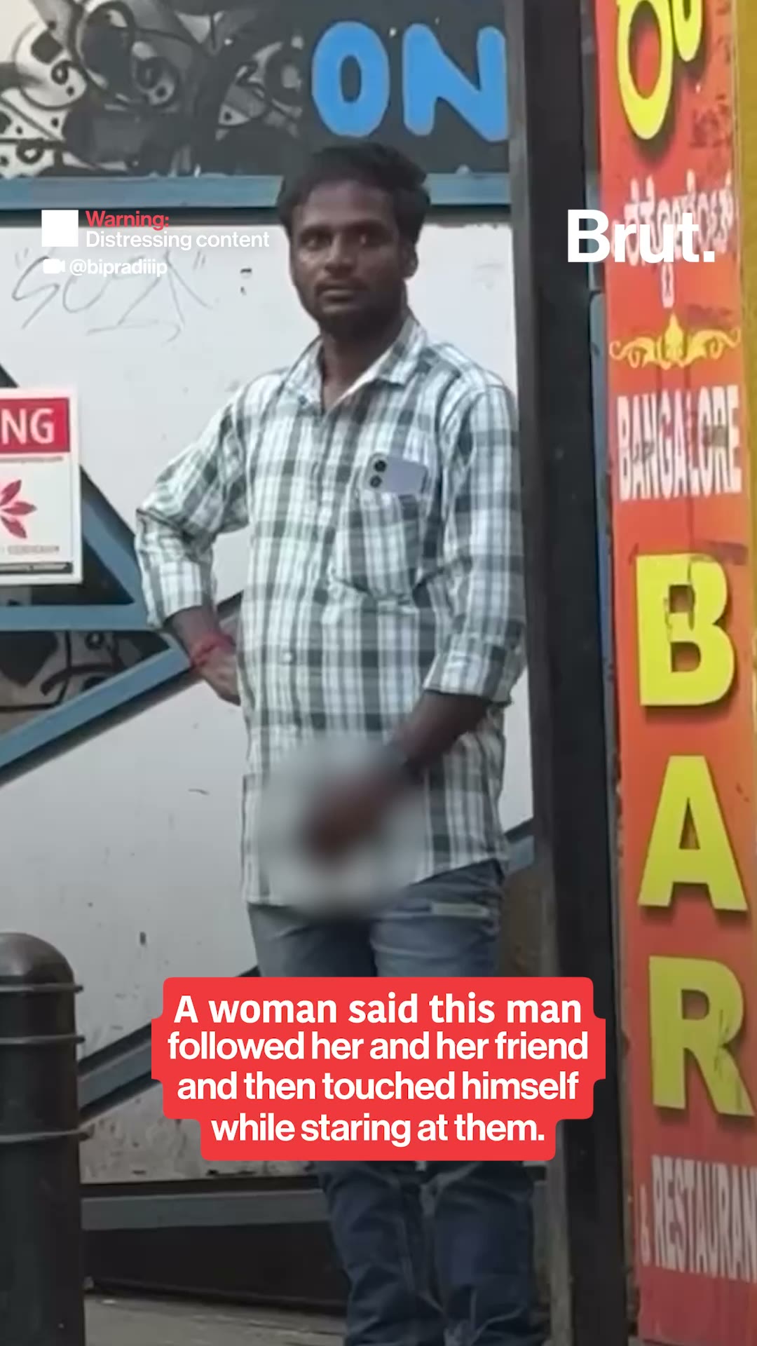 Bengaluru man touching himself