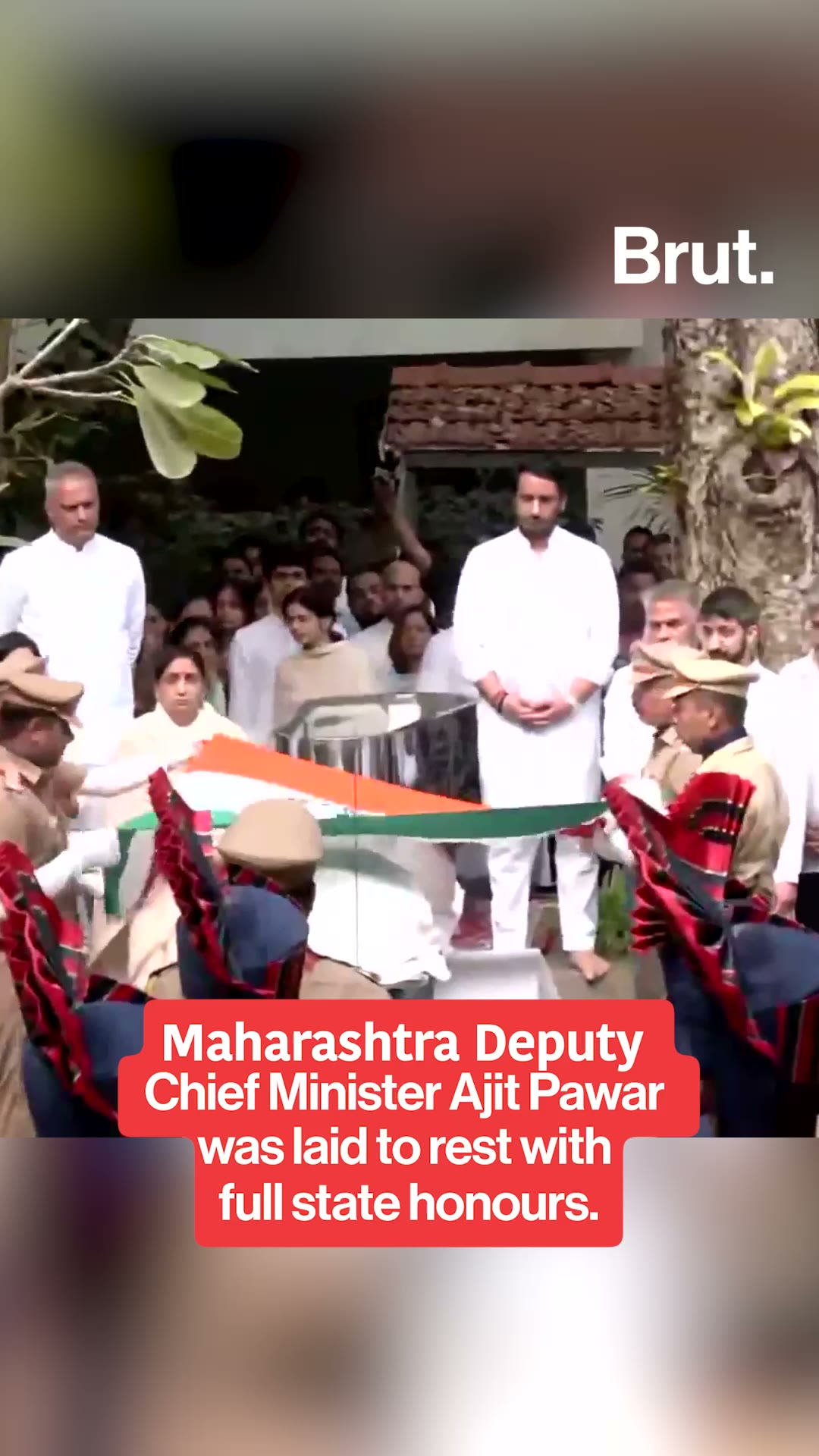 Ajit Pawar accorded with full state honours