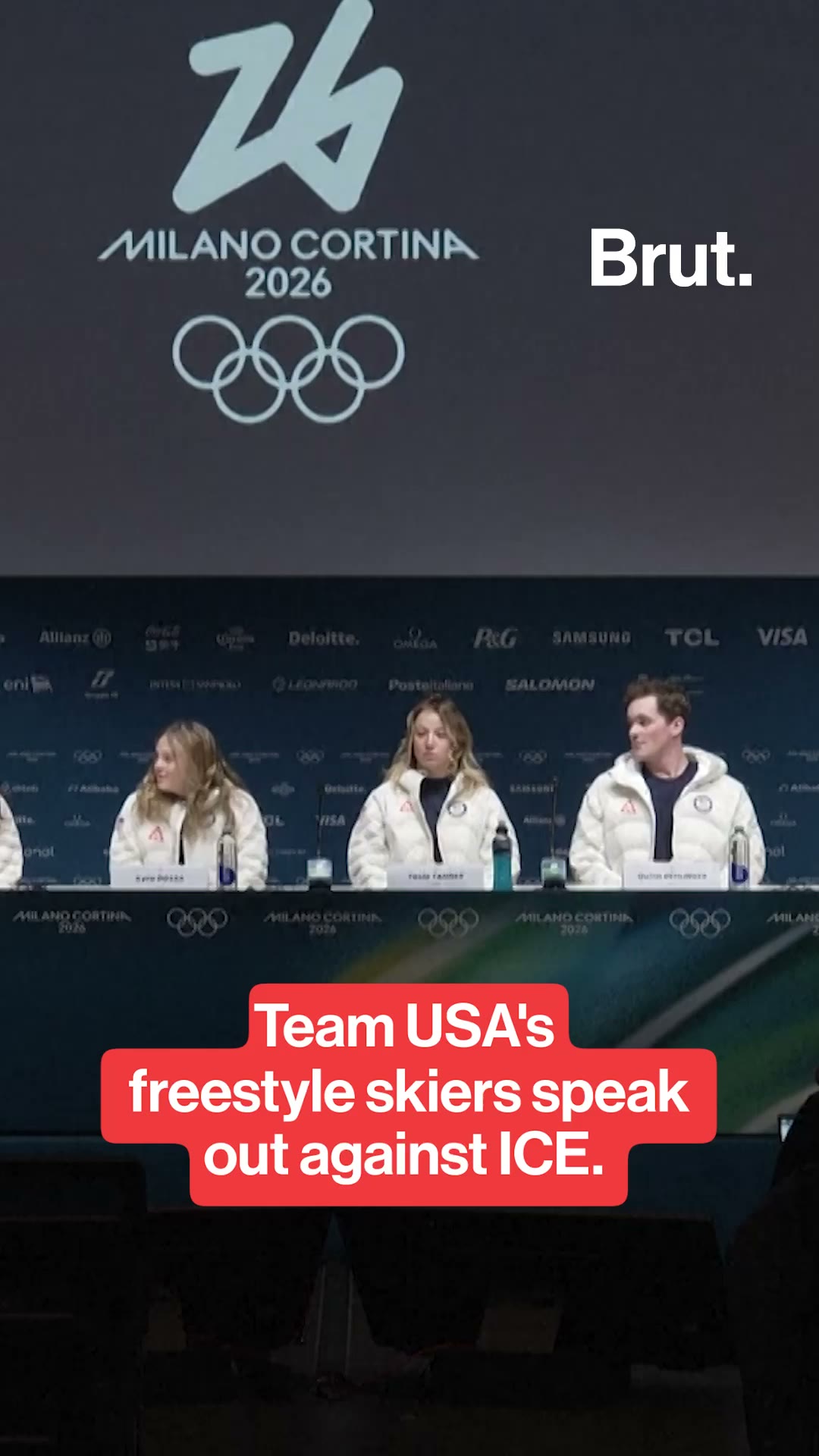 Team USA's freestyle skiers speak out against ICE.