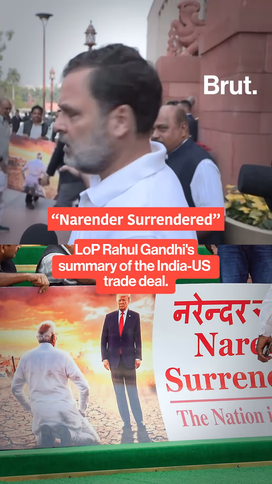 opposition-s-protest-against-the-india-us-trade-deal-took-an-artistic-turn-outside-the-parliament