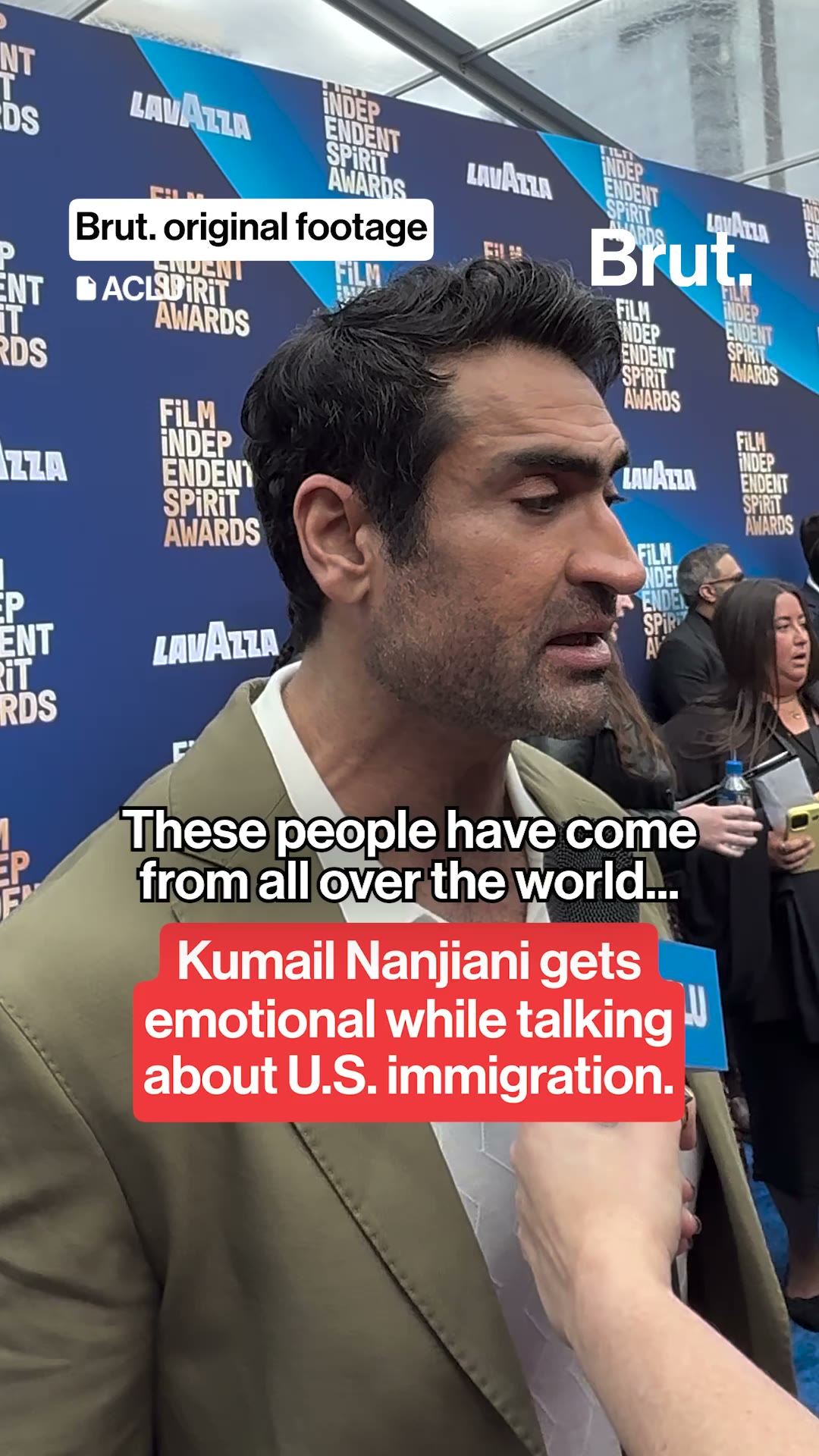 Kumail Nanjiani gets emotional while discussing U.S. immigration.