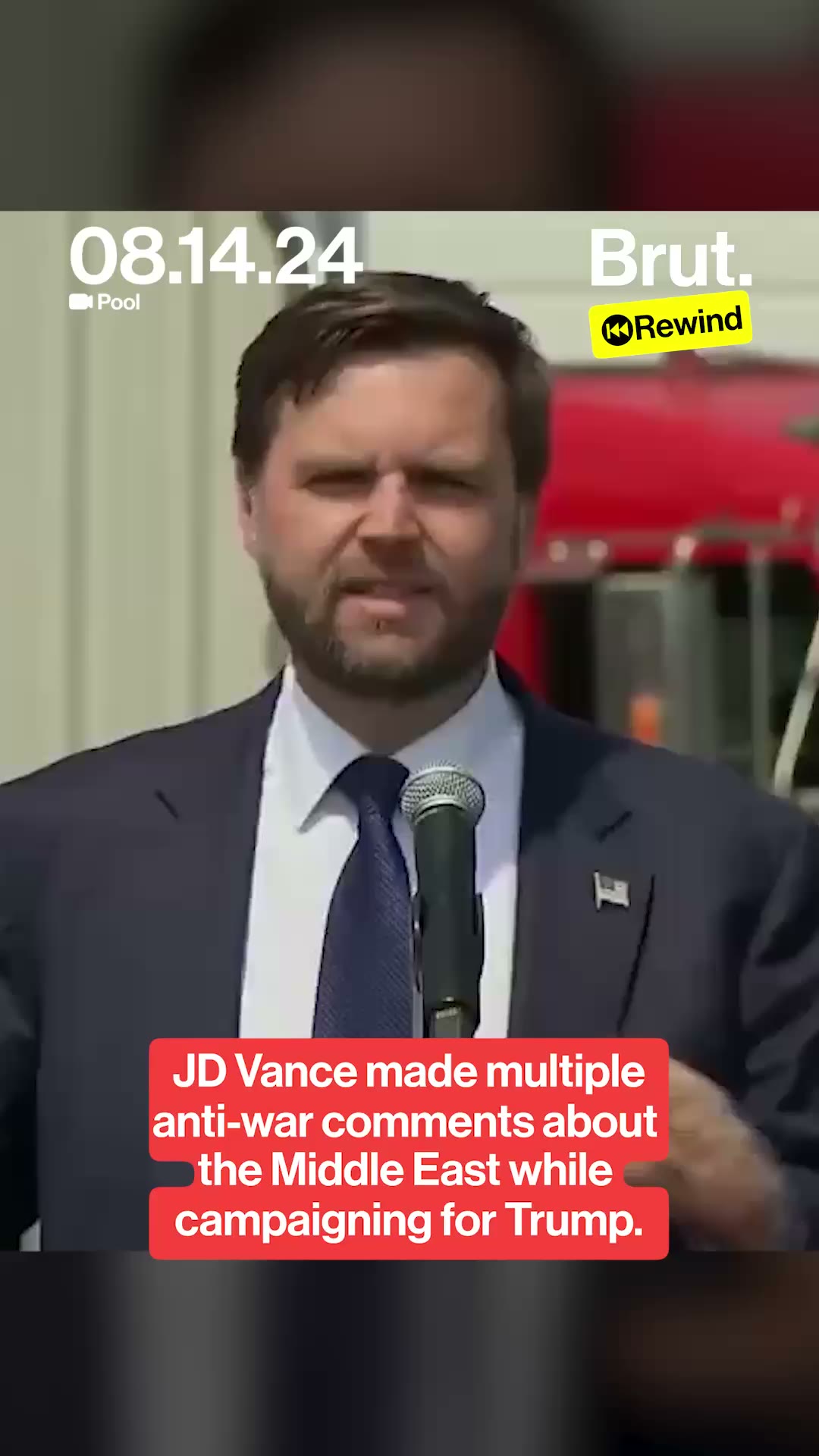 JD Vance made anti-war comments while campaigning for Trump.
