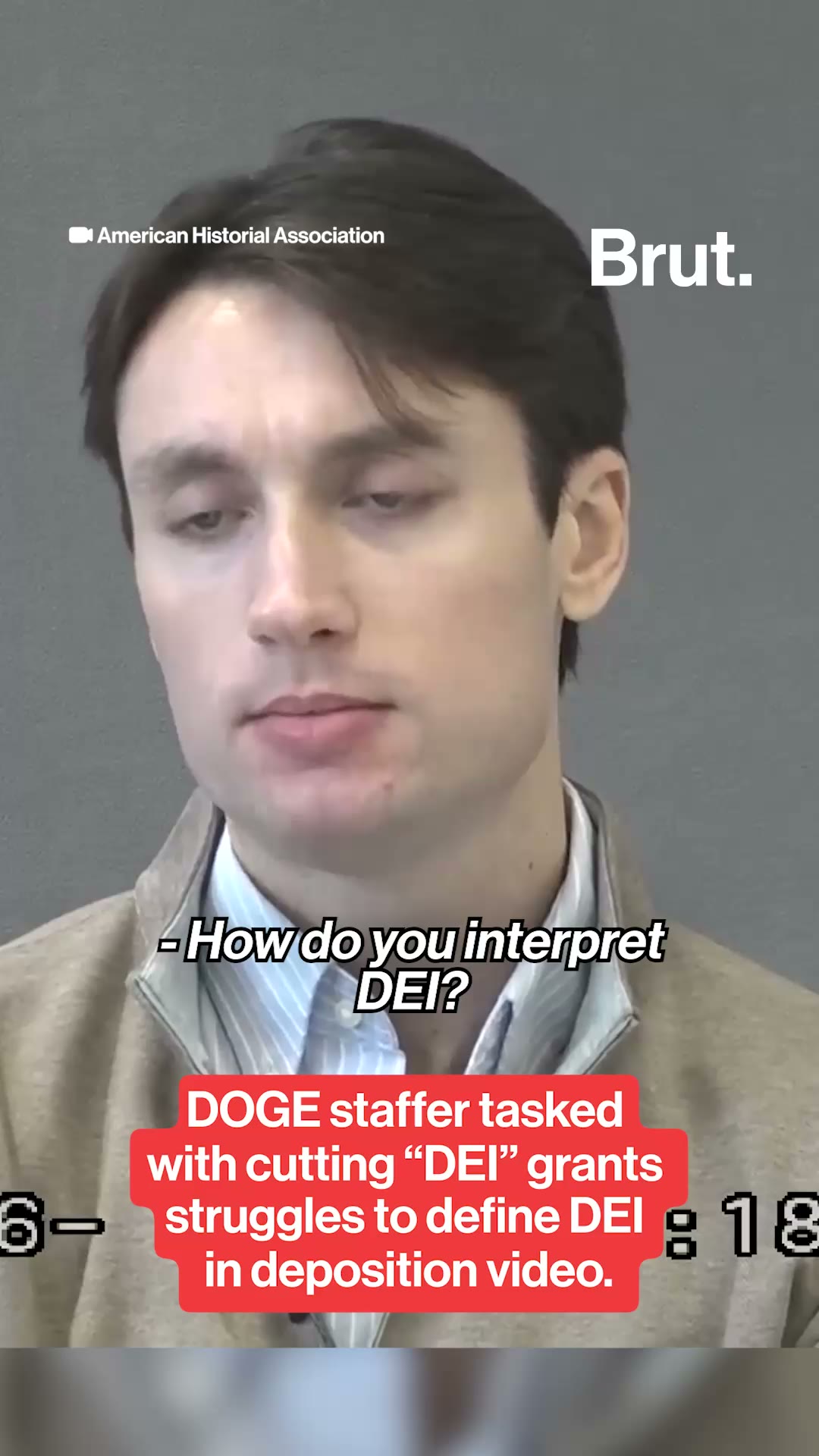 DOGE staffer tasked with cutting “DEI” grants  struggles to define DEI in deposition video.