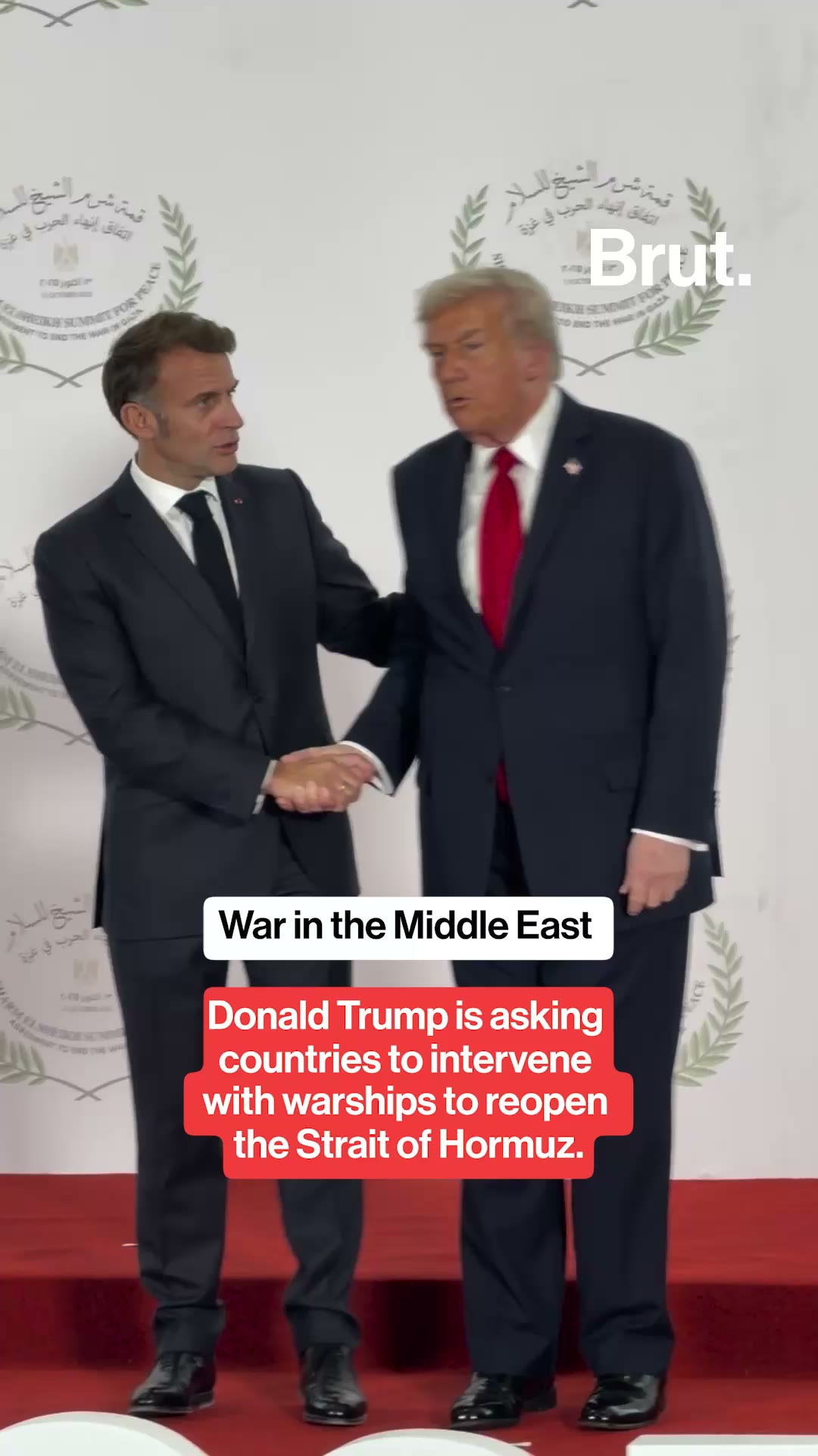 Trump asks other countries to send warships to Strait of Hormuz.