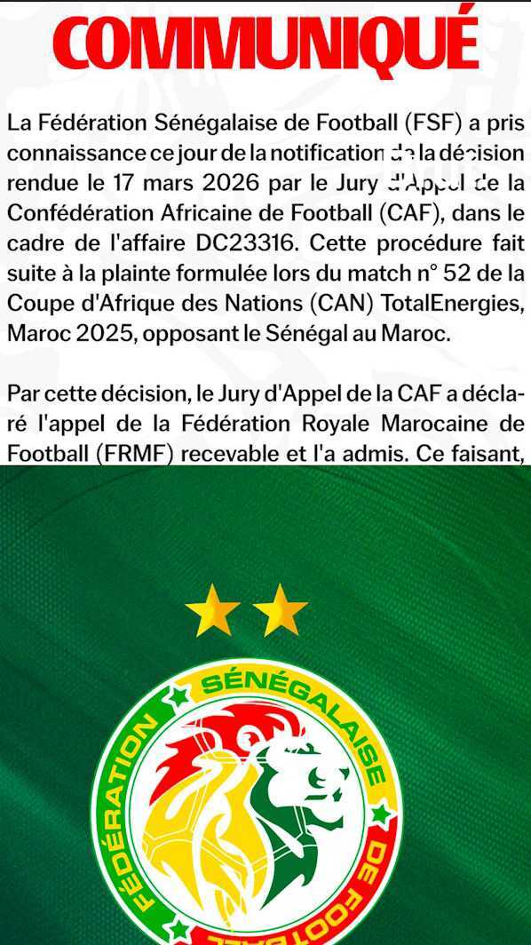 CAN 2025 : le Sénégal doit-il rendre le trophée après la décision de la CAF ?
