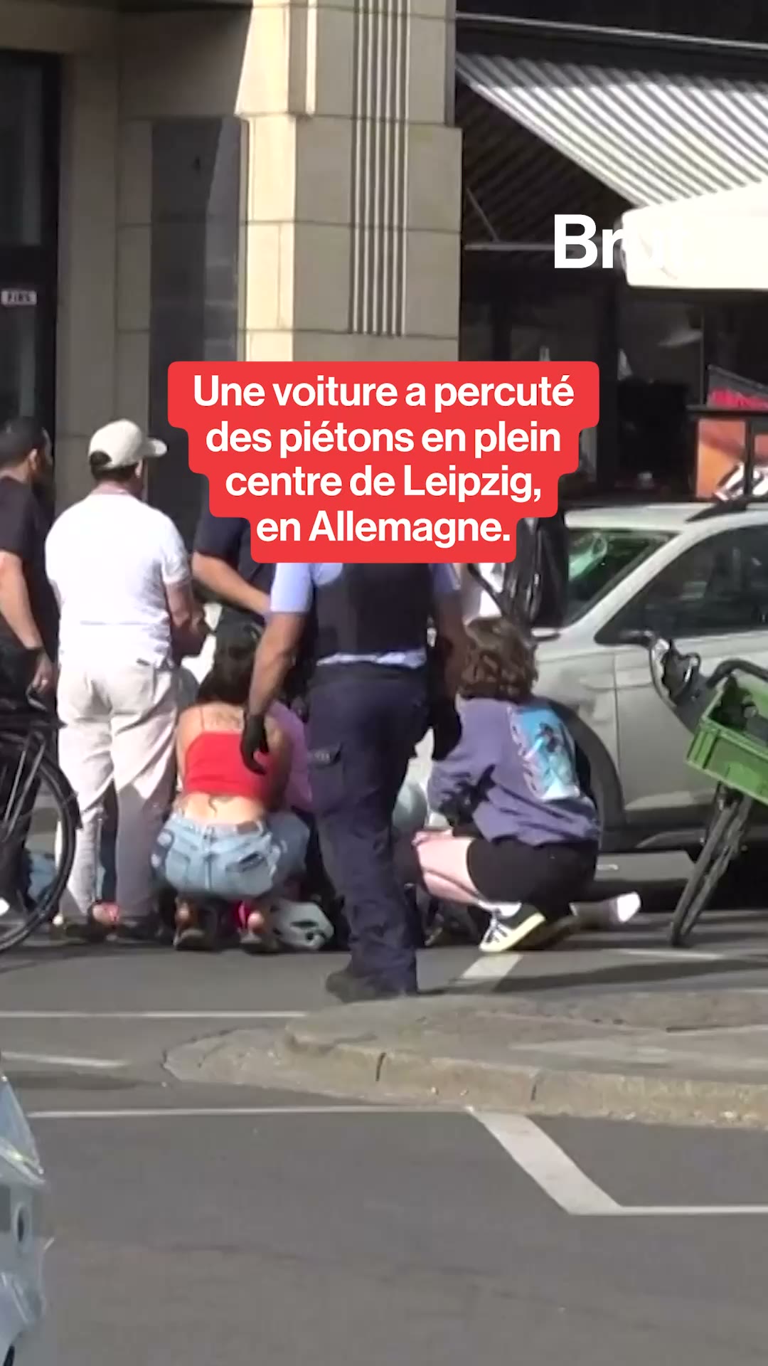 Une voiture a percuté des piétons en plein centre de Leipzig, en Allemagne.