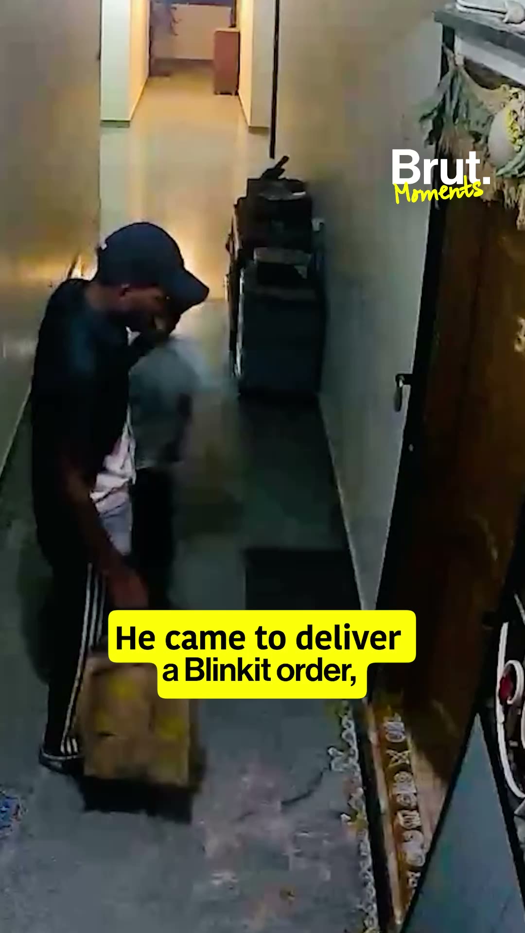 Blinkit delivery agent spots bat, plays shots and kisses it