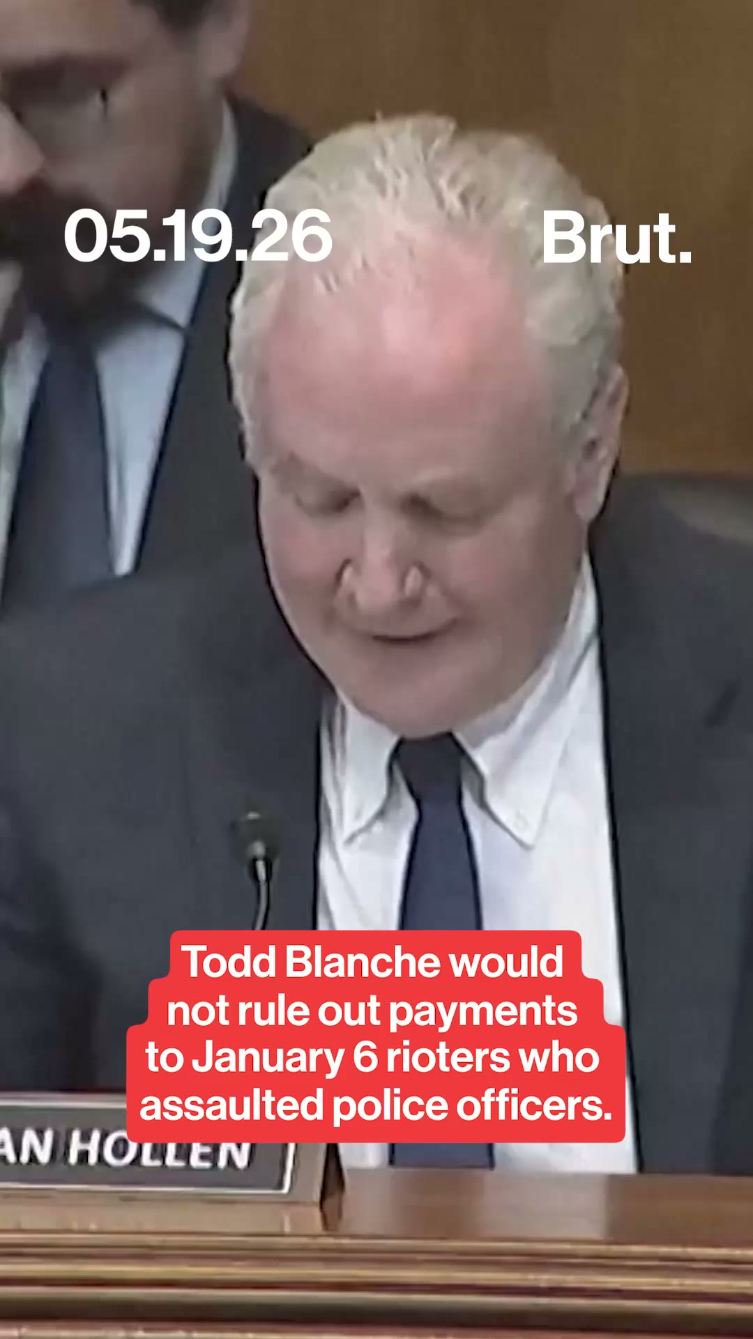 Todd Blanche would not rule out payments to January 6 rioters who assaulted police officers.