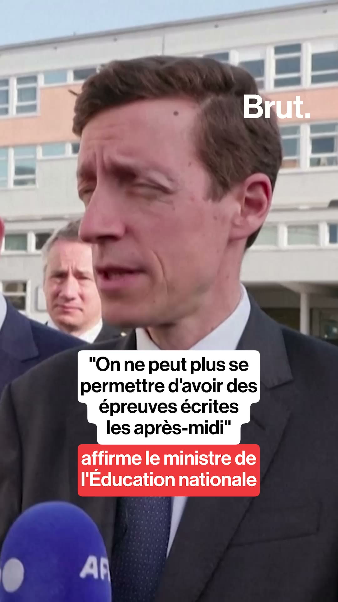 "On ne peut plus se permettre d'avoir des épreuves écrites les après-midi" : affirme le ministre de l'Éducation nationale.