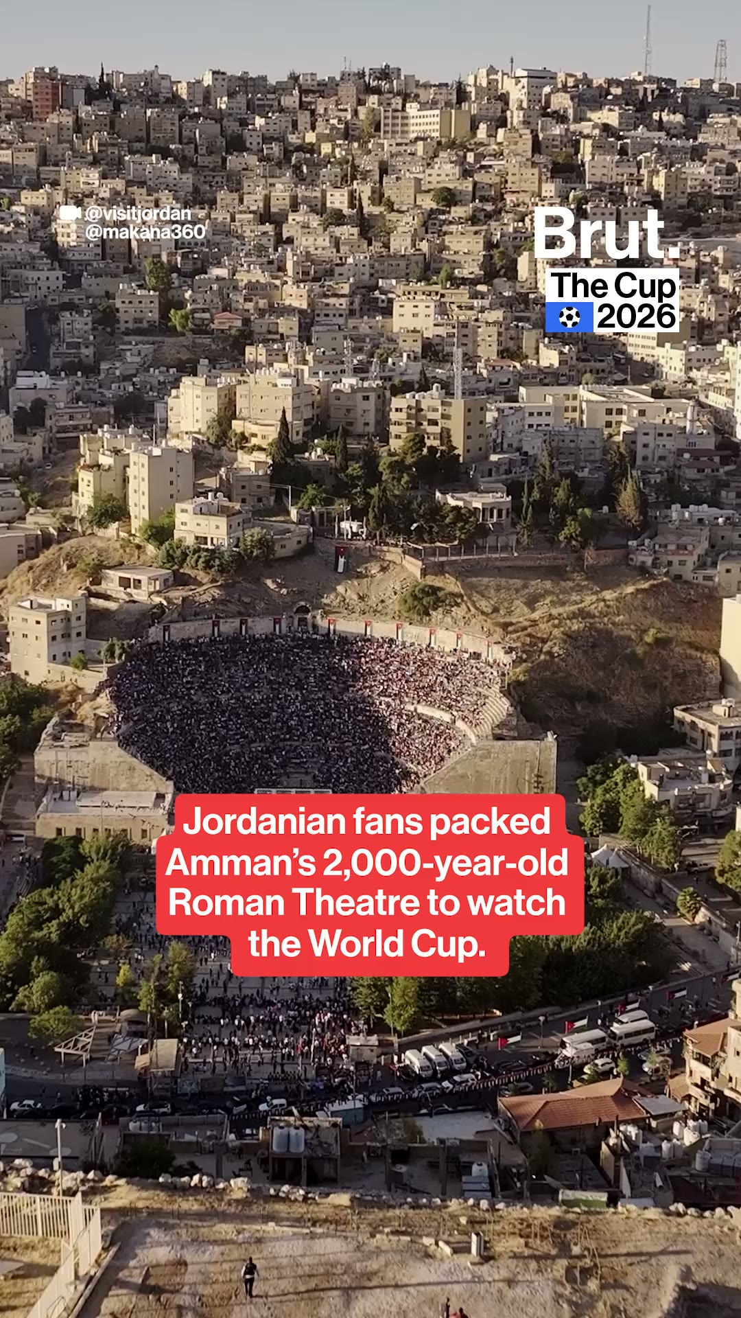 Jordanian fans packed Amman’s Roman Theatre to watch the World Cup.