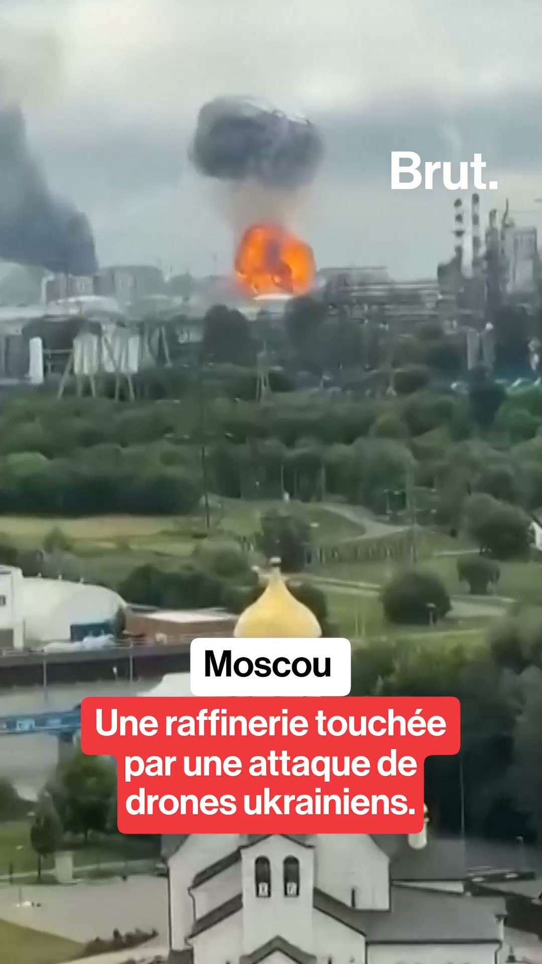 Moscou : une raffinerie touchée par une attaque de drones ukrainiens.