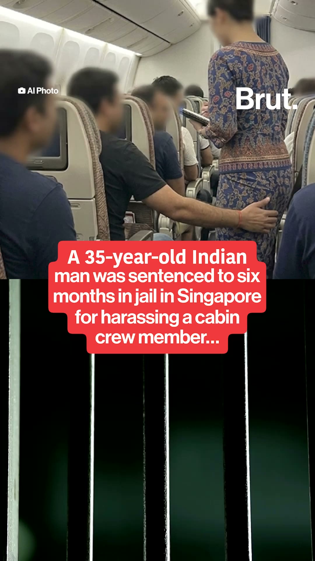 An Indian man thought he'd get away with touching a stewardess on a flight.