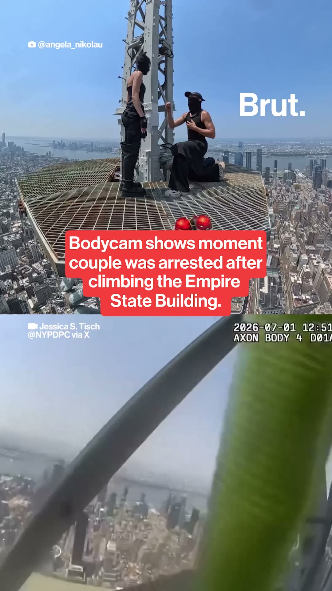 Couple arrested after climbing the Empire State Building.