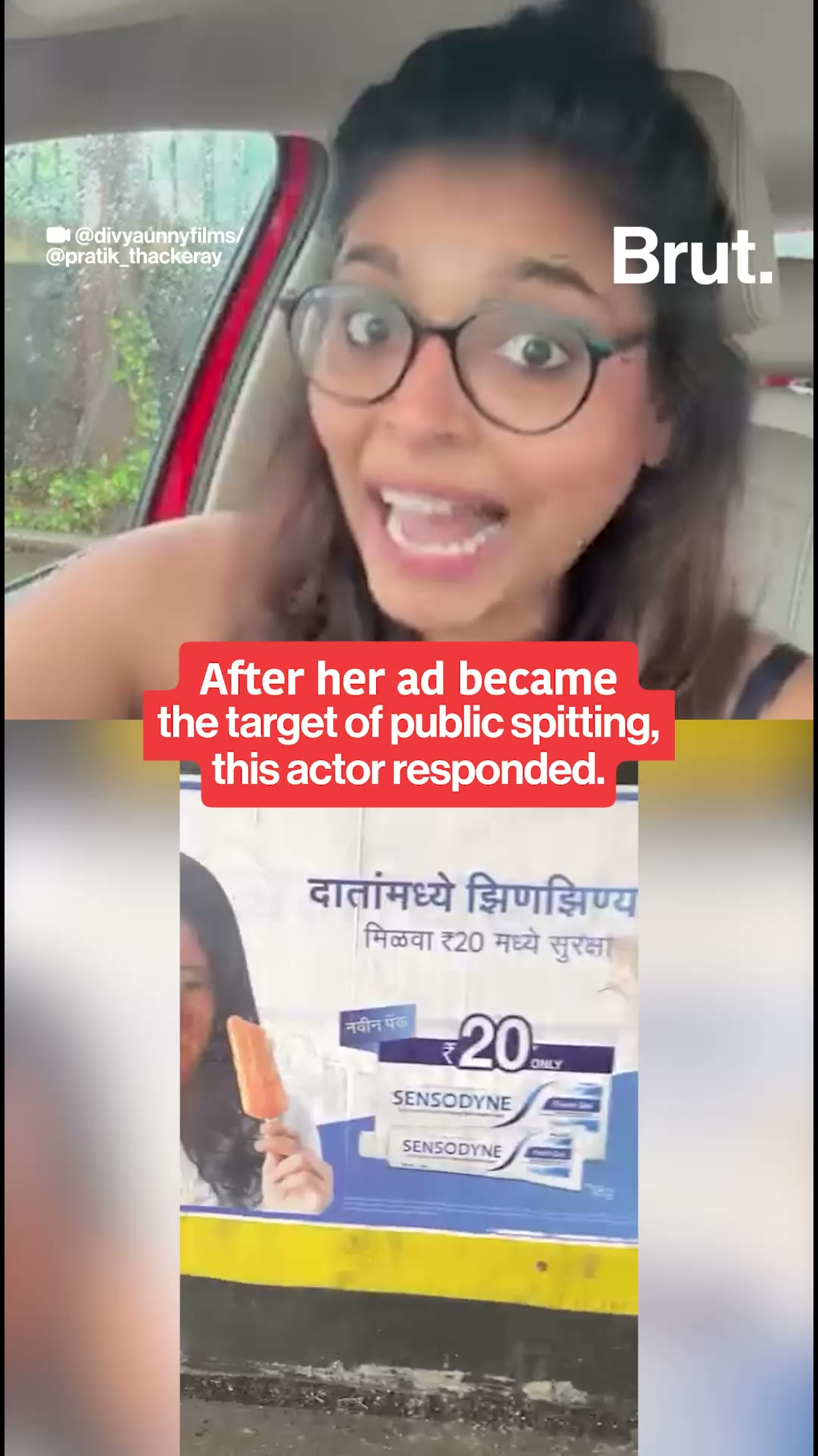 Spitting on poster