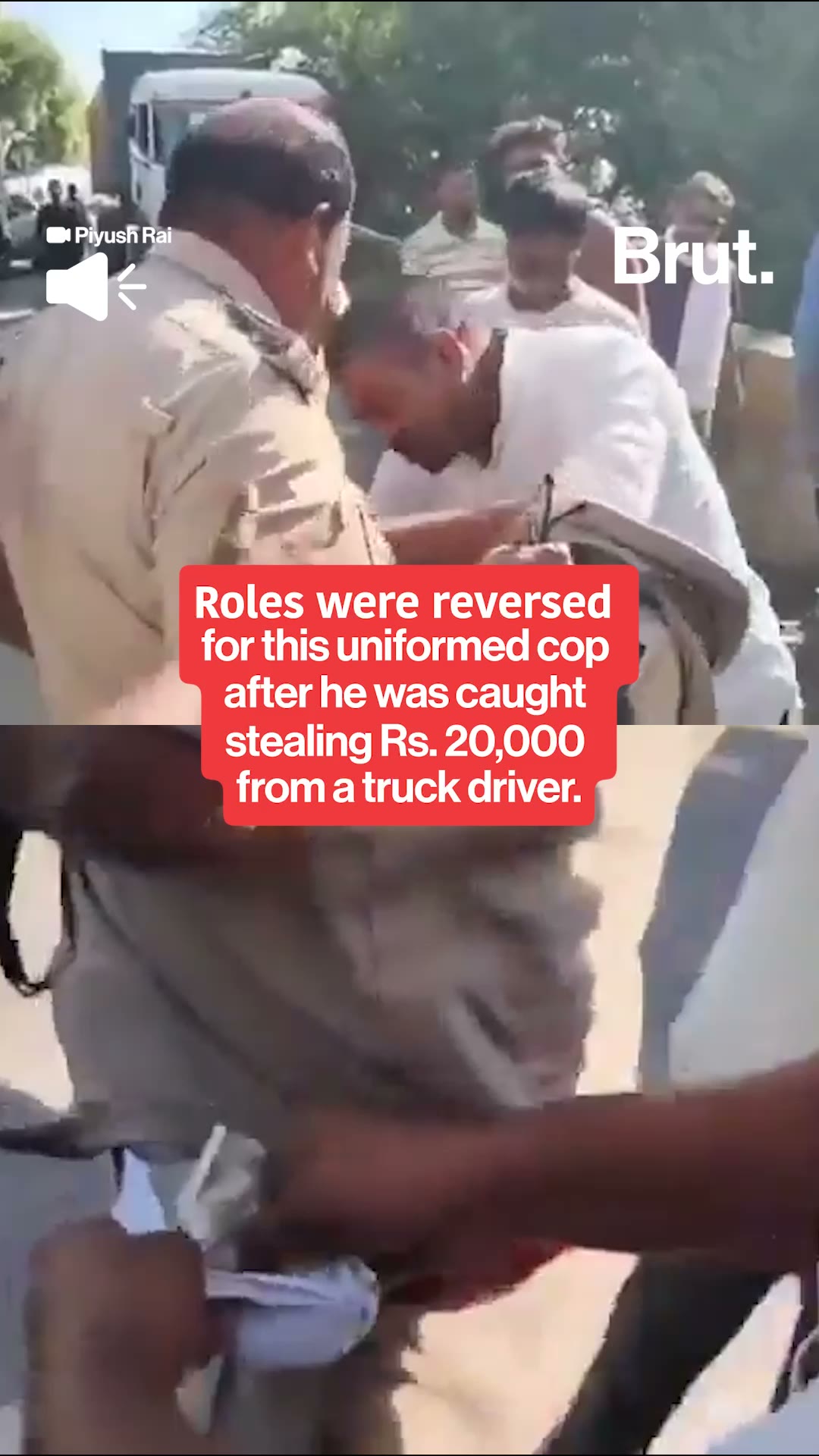 UP cop suspended after he was caught stealing Rs. 20,000 from a truck driver