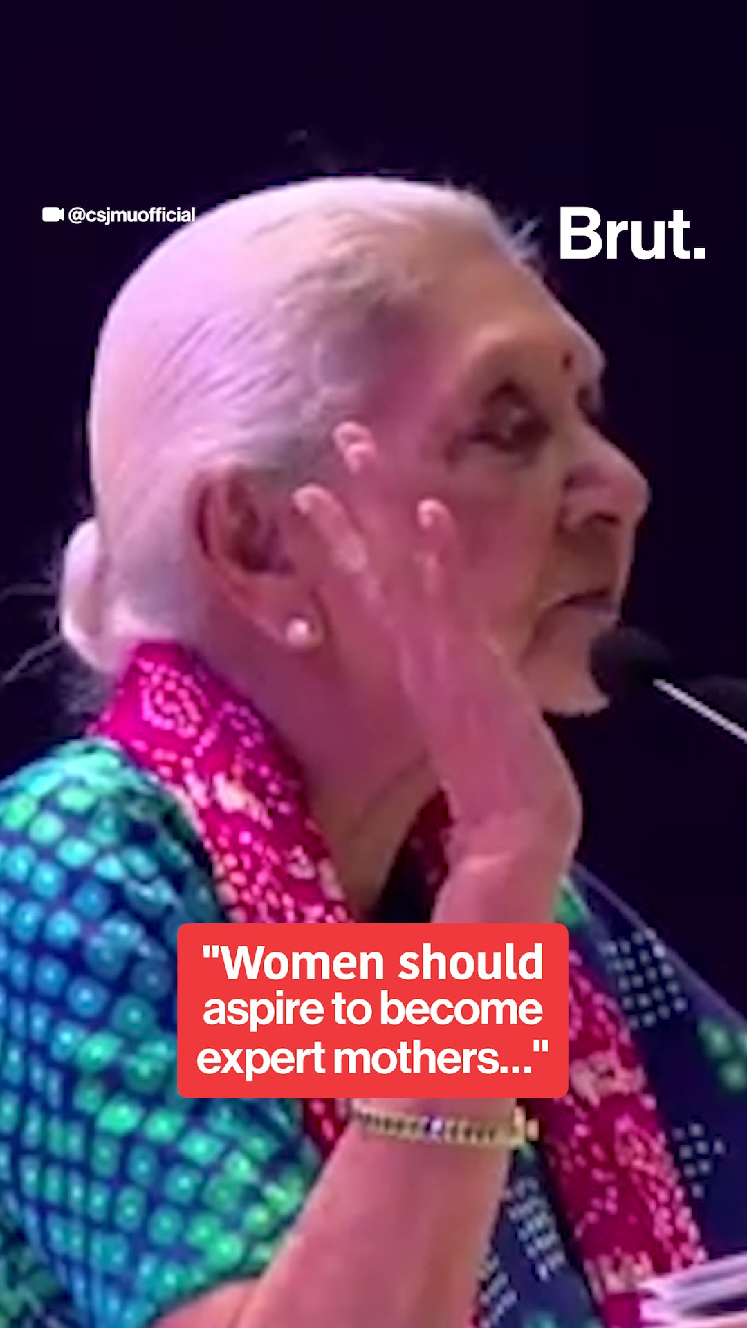 Anandiben Patel on "expert moms"