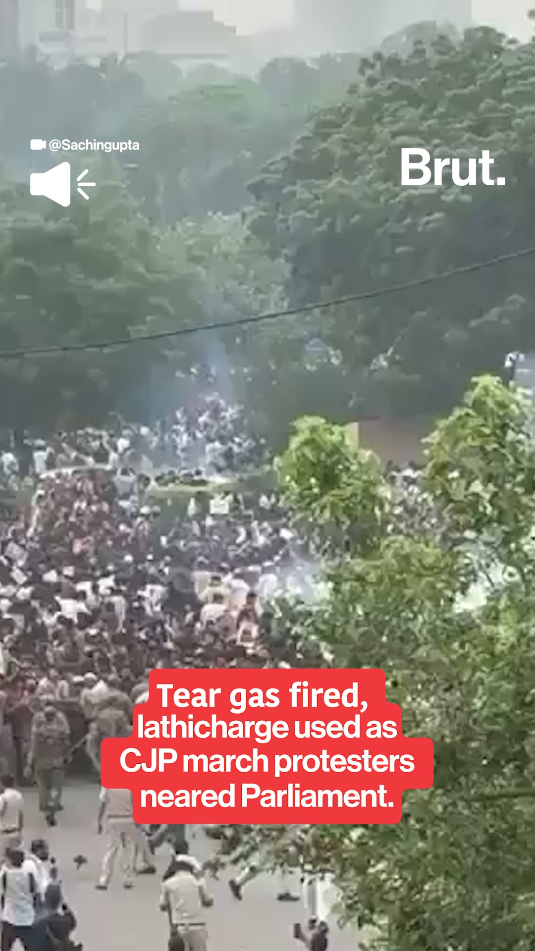 Police fired tear gas at CJP protesters
