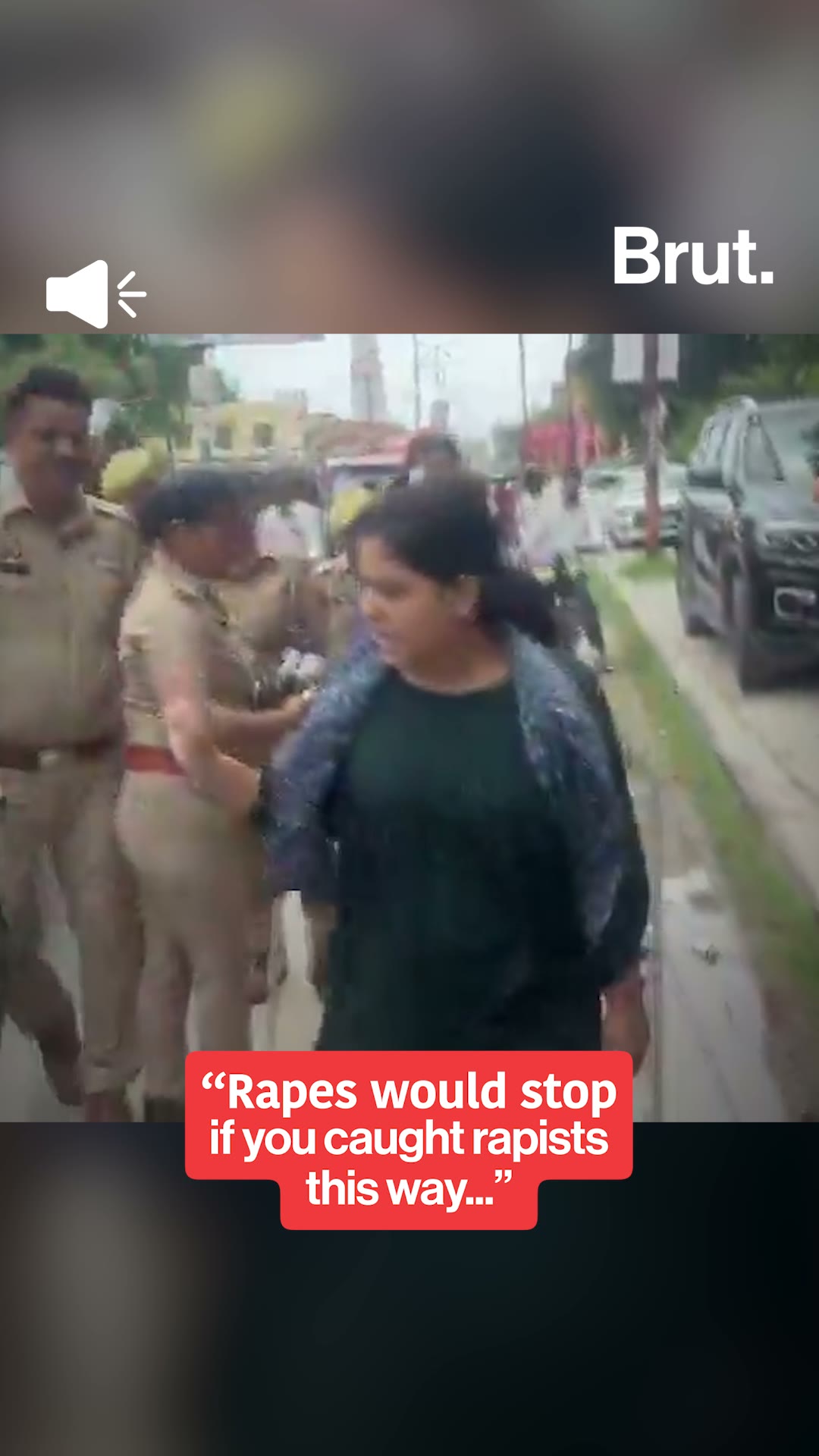 Woman's message for cops at protest
