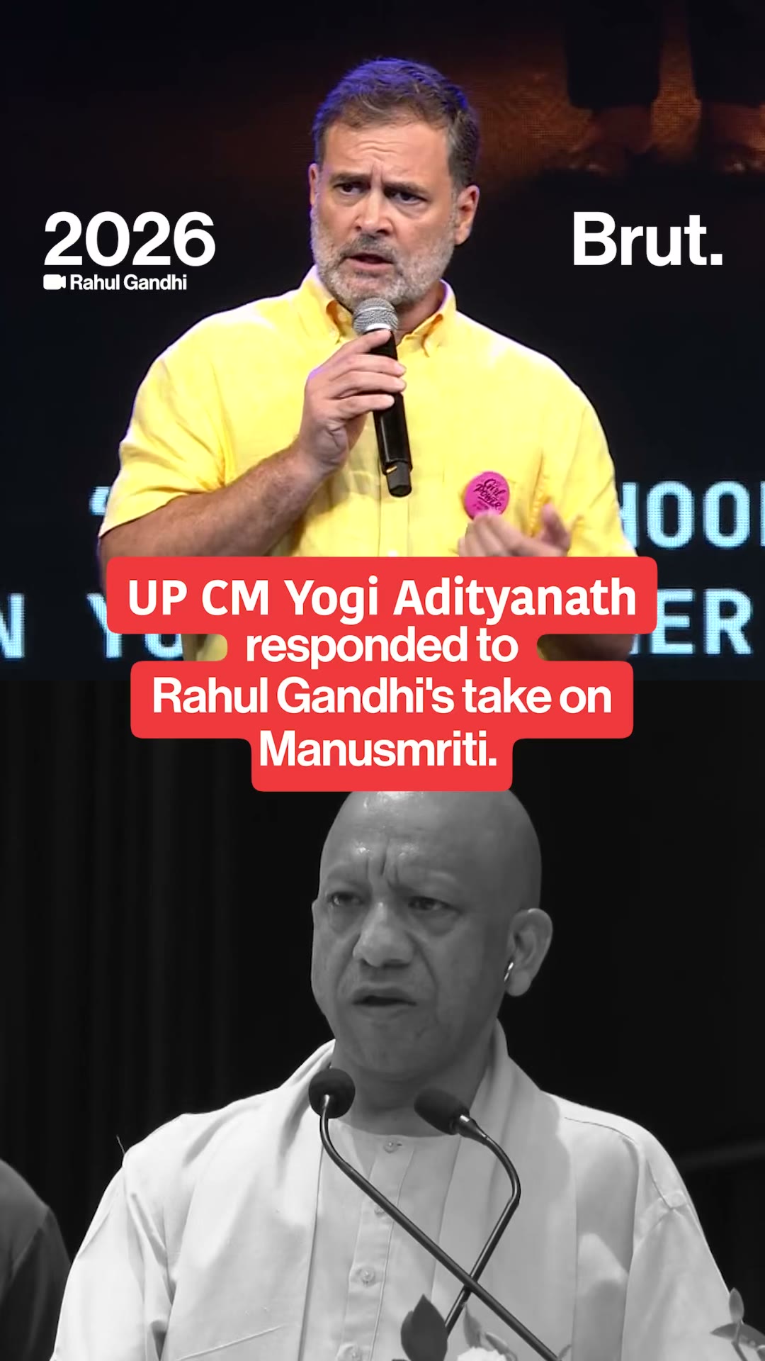 Rahul Gnadhi vs. Yogi Adityanath on Manusmriti