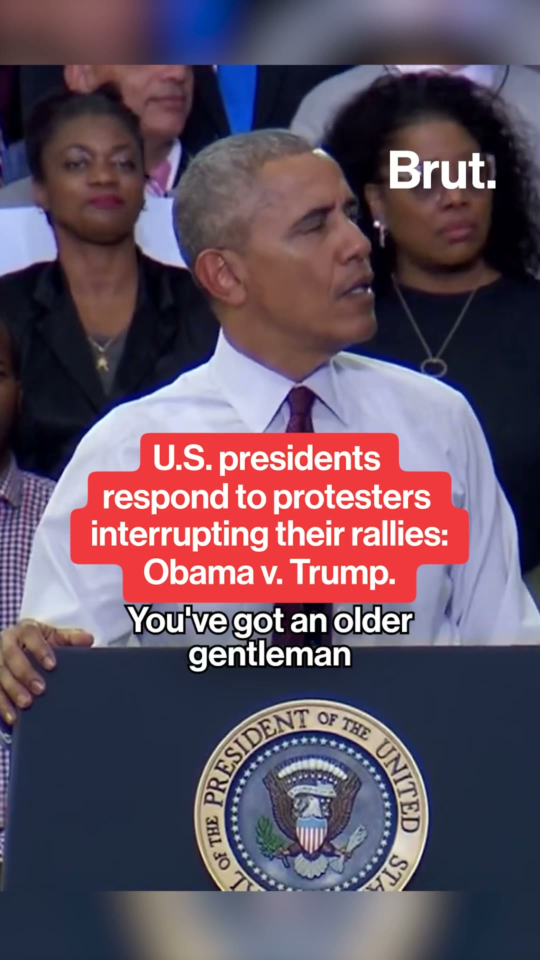 U.S. presidents respond to protesters: Obama v. Trump.