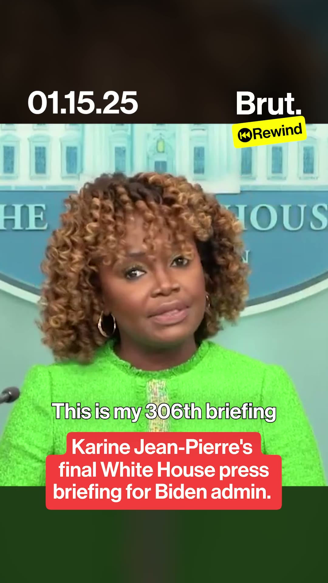 REWIND | Karine Jean-Pierre gives her final briefing of Biden administration.