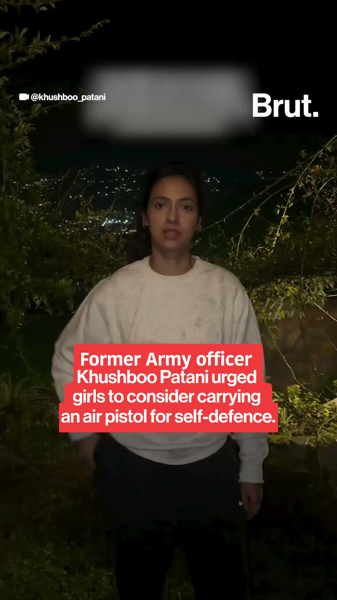 Khushboo Patani urged girls to consider air pistols for self-defence