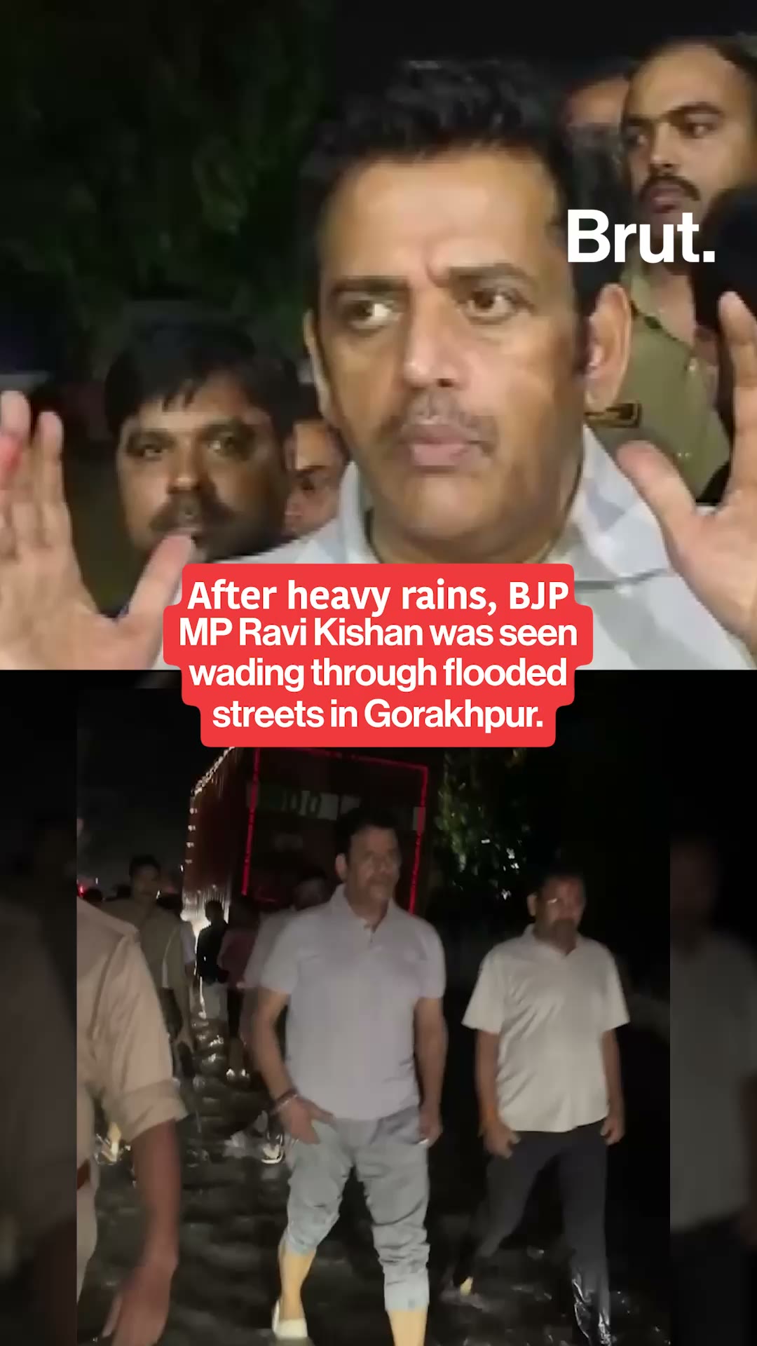 ravi-kishan-wades-through-waterlogged-roads-in-gorakhpur