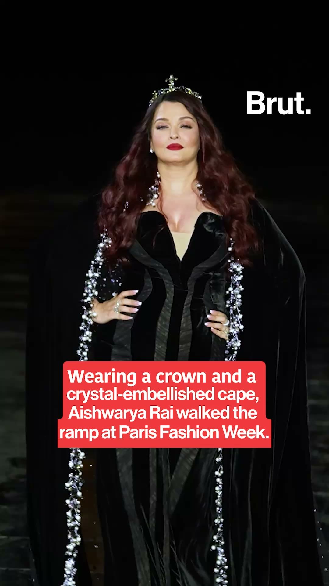 Aishwarya Rai walks the ramp during Paris Fashion Week