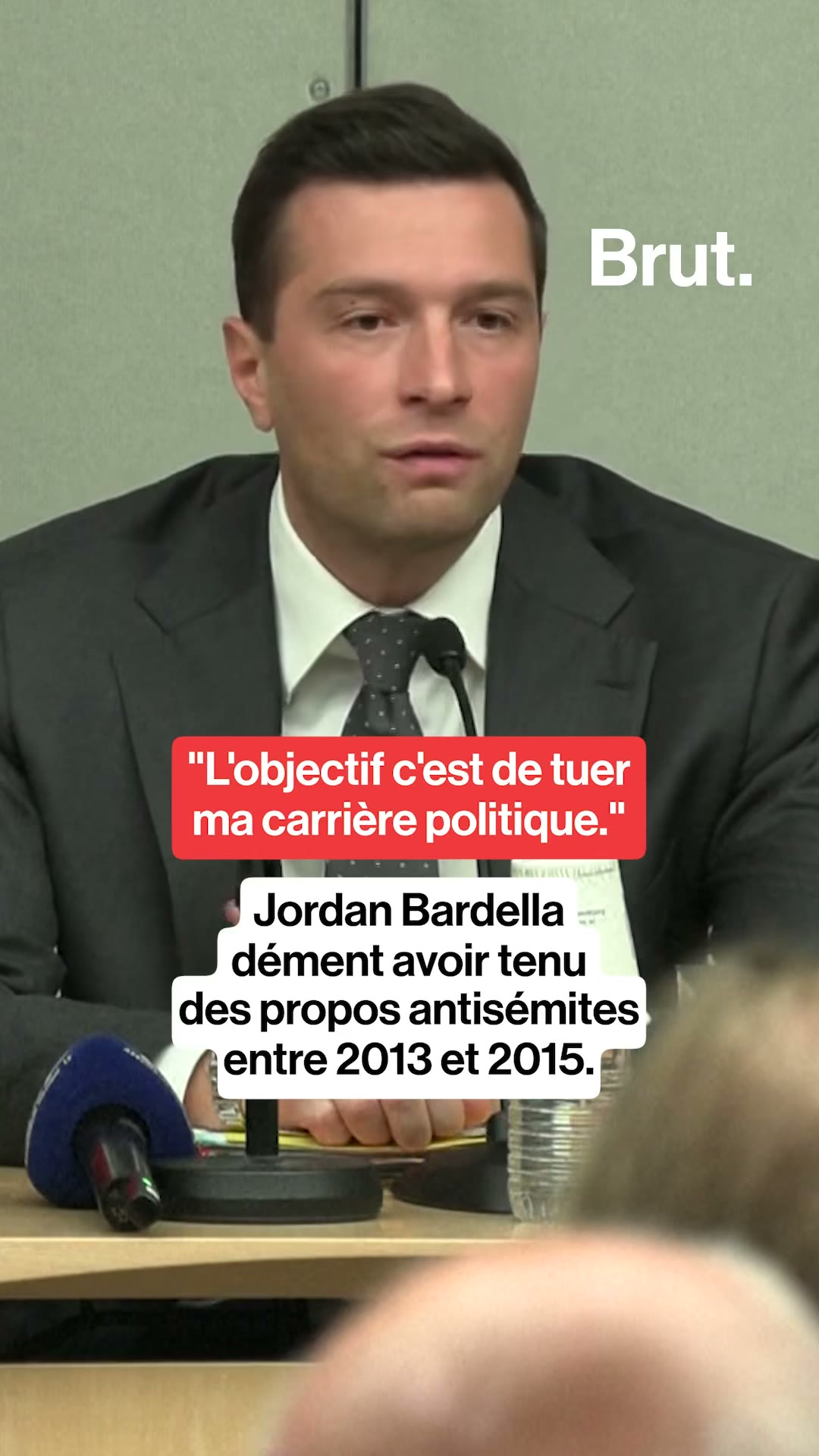 "L'objectif c'est de tuer ma carrière politique" : Jordan Bardella dément avoir tenu des propos antisémites entre 2013 et 2015.