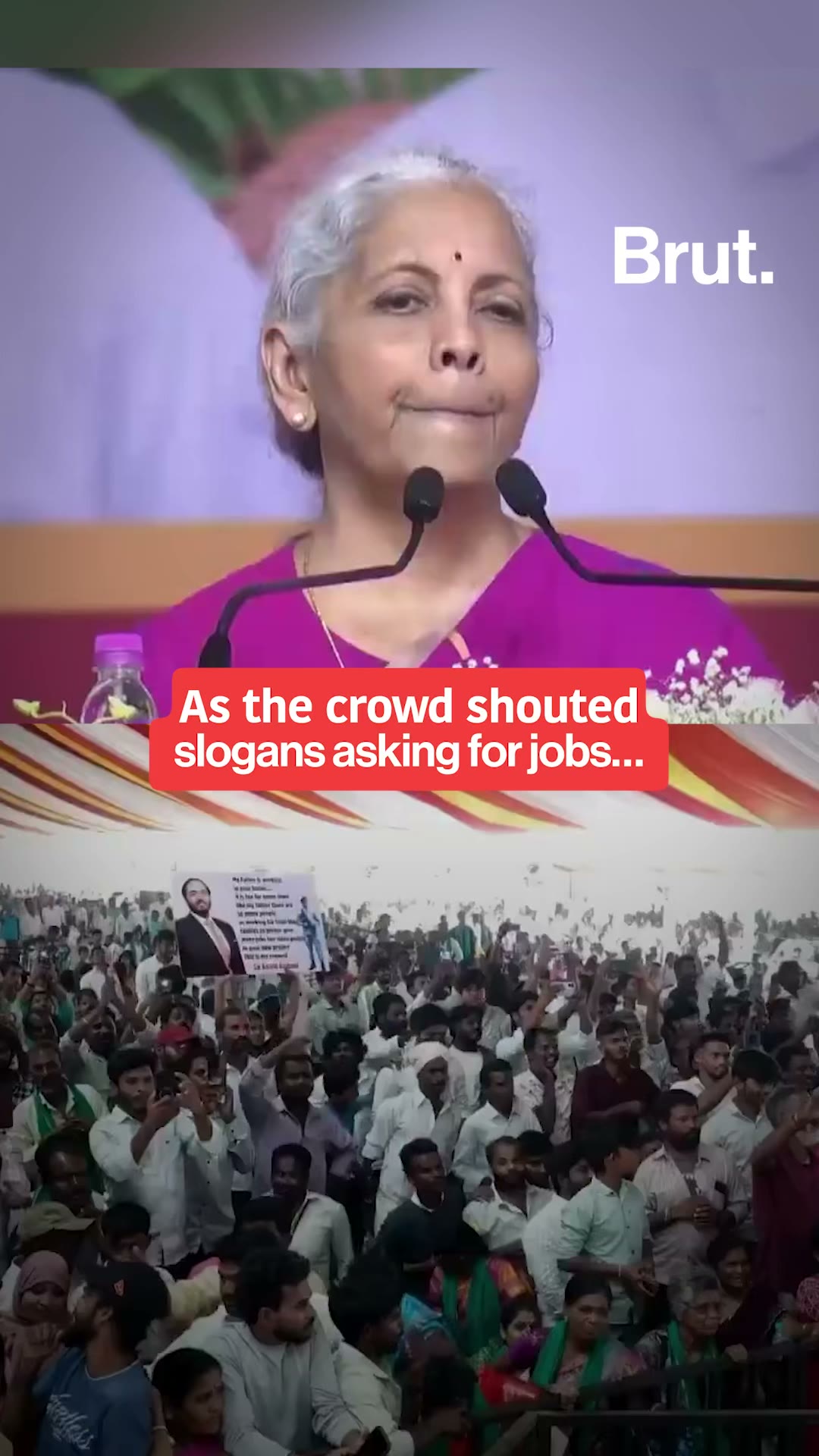 Slogans disrupt FM Nirmala Sitharaman’s speech at an event in Andhra Pradesh