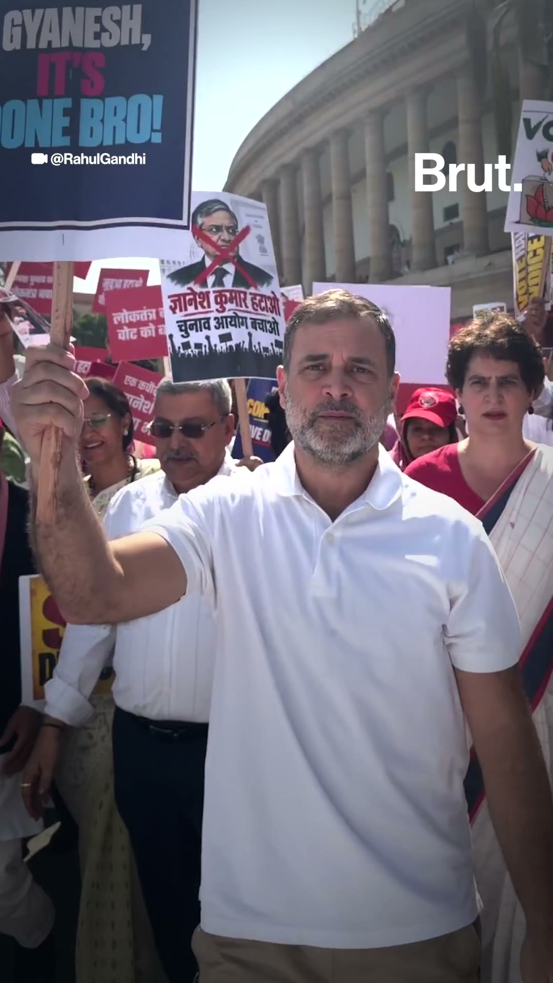 Gyanesh, it's done bro: INDIA bloc takes its protest "against vote chori" to EC office