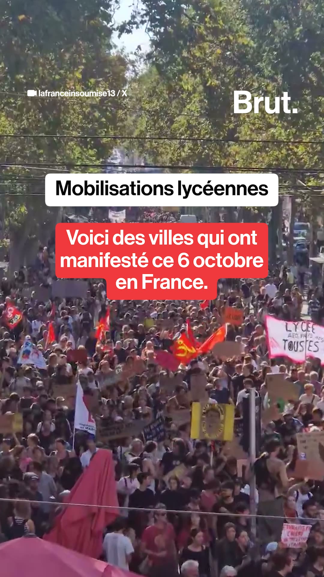 Voici des villes qui ont manifesté ce 6 octobre en France.