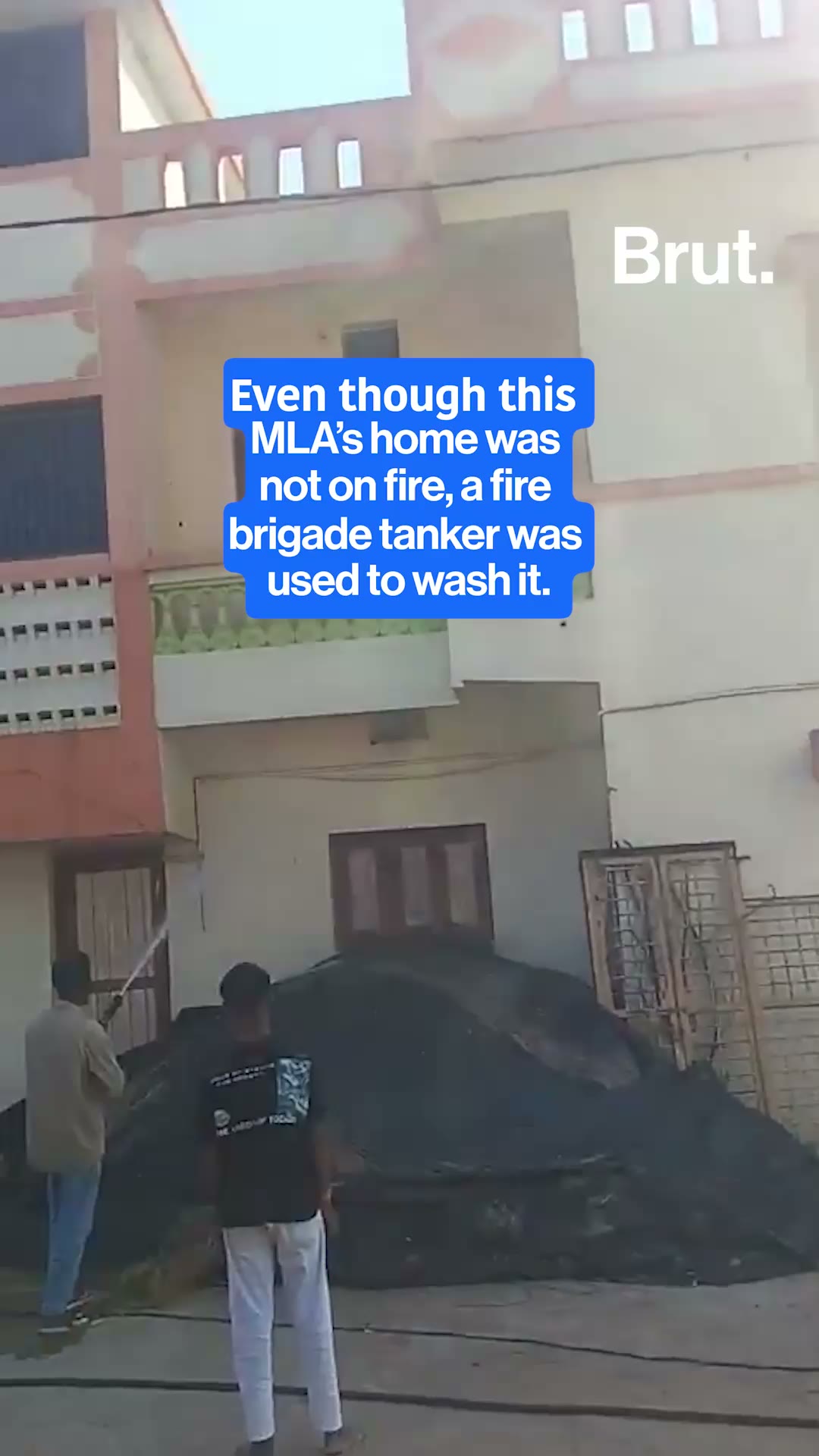 Fire brigade tanker used to clean MLA house