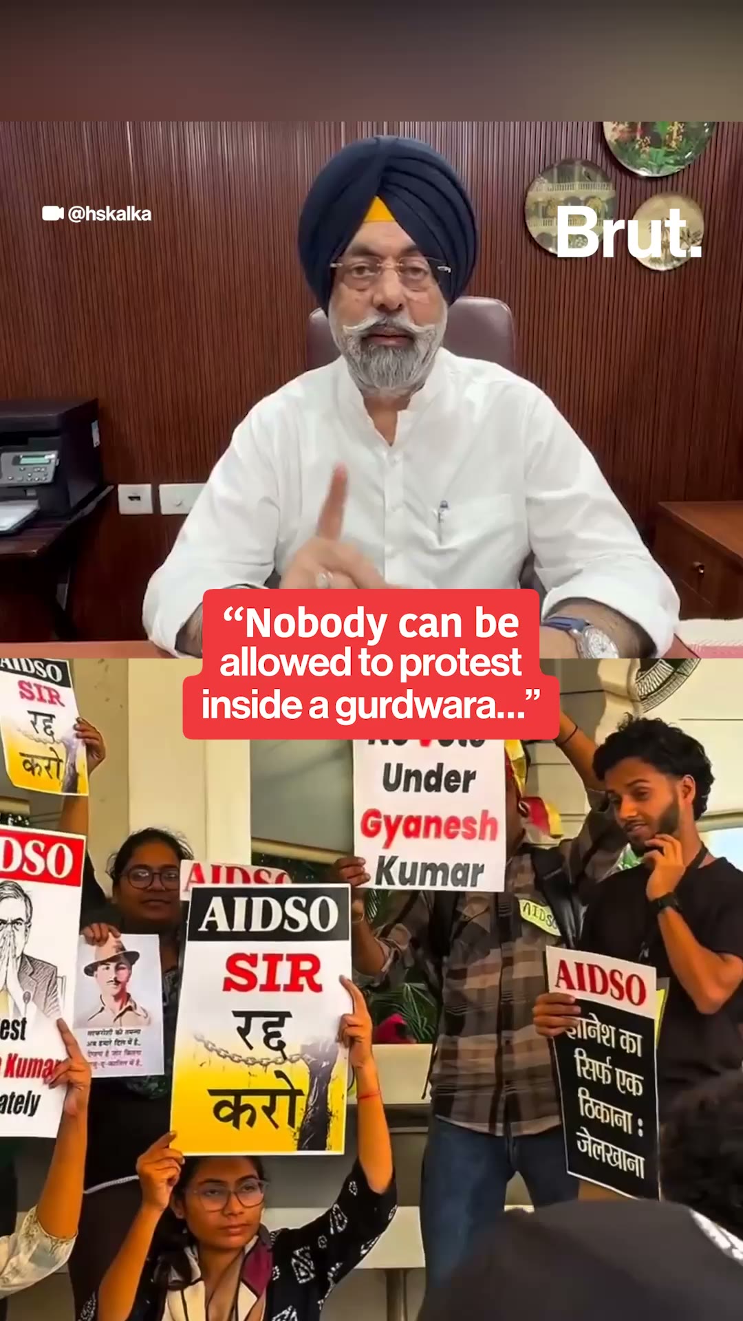 “Nobody can be allowed to protest inside a gurdwara…”