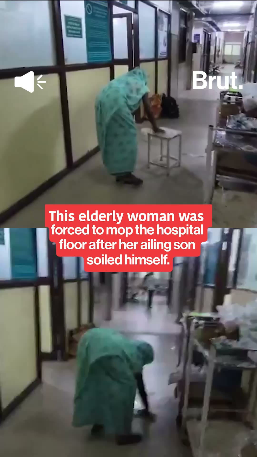 Elderly mother made to mop hospital floor after ailing son soiled himself
