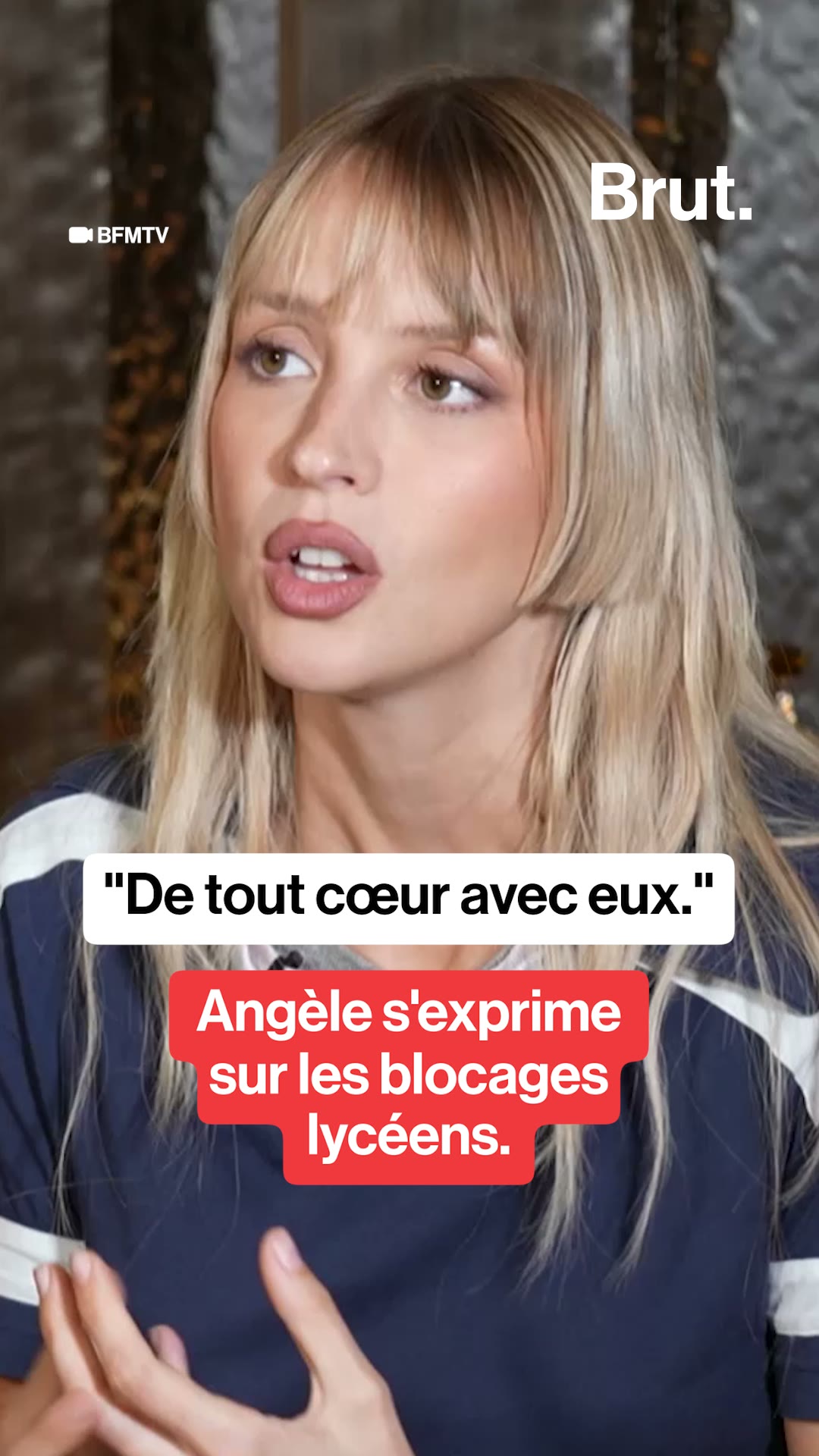 Angèle s'exprime sur les blocages lycéens.
