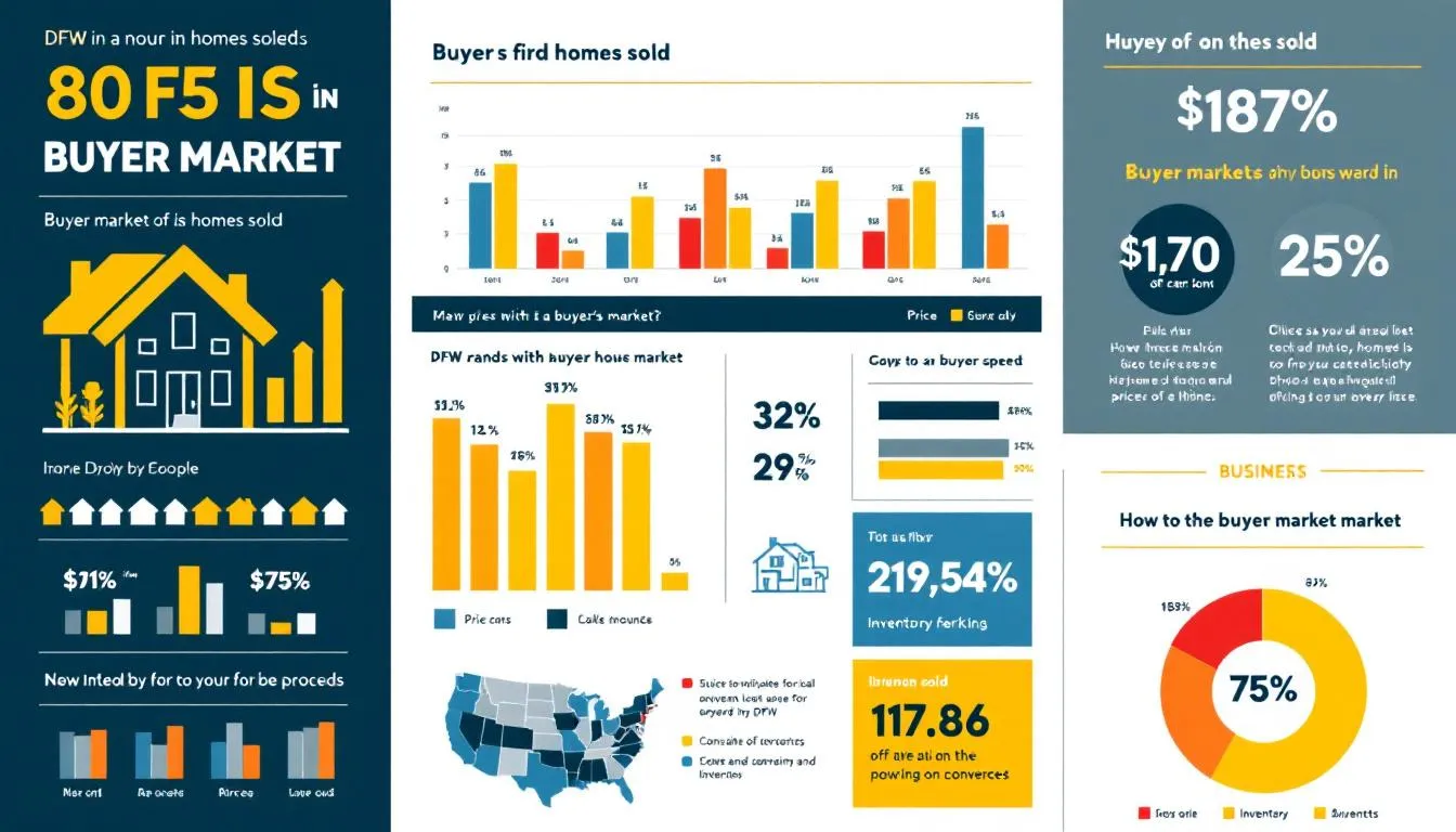 A representation of a buyer's market in DFW with homes sold.